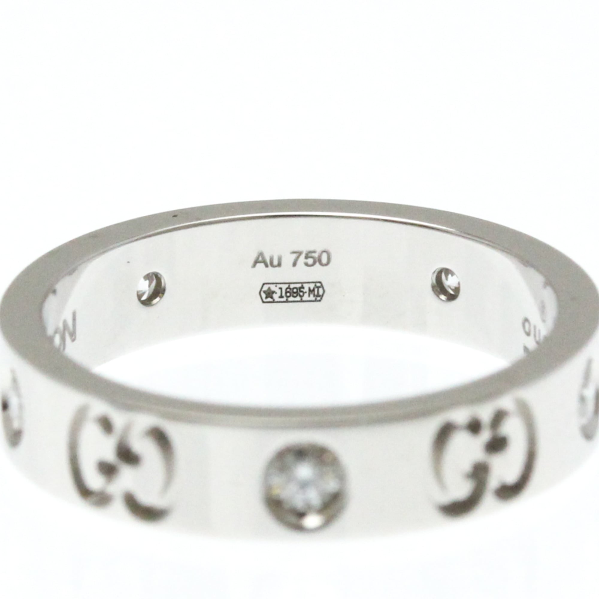 Band Ring 18K White Gold With Diamond