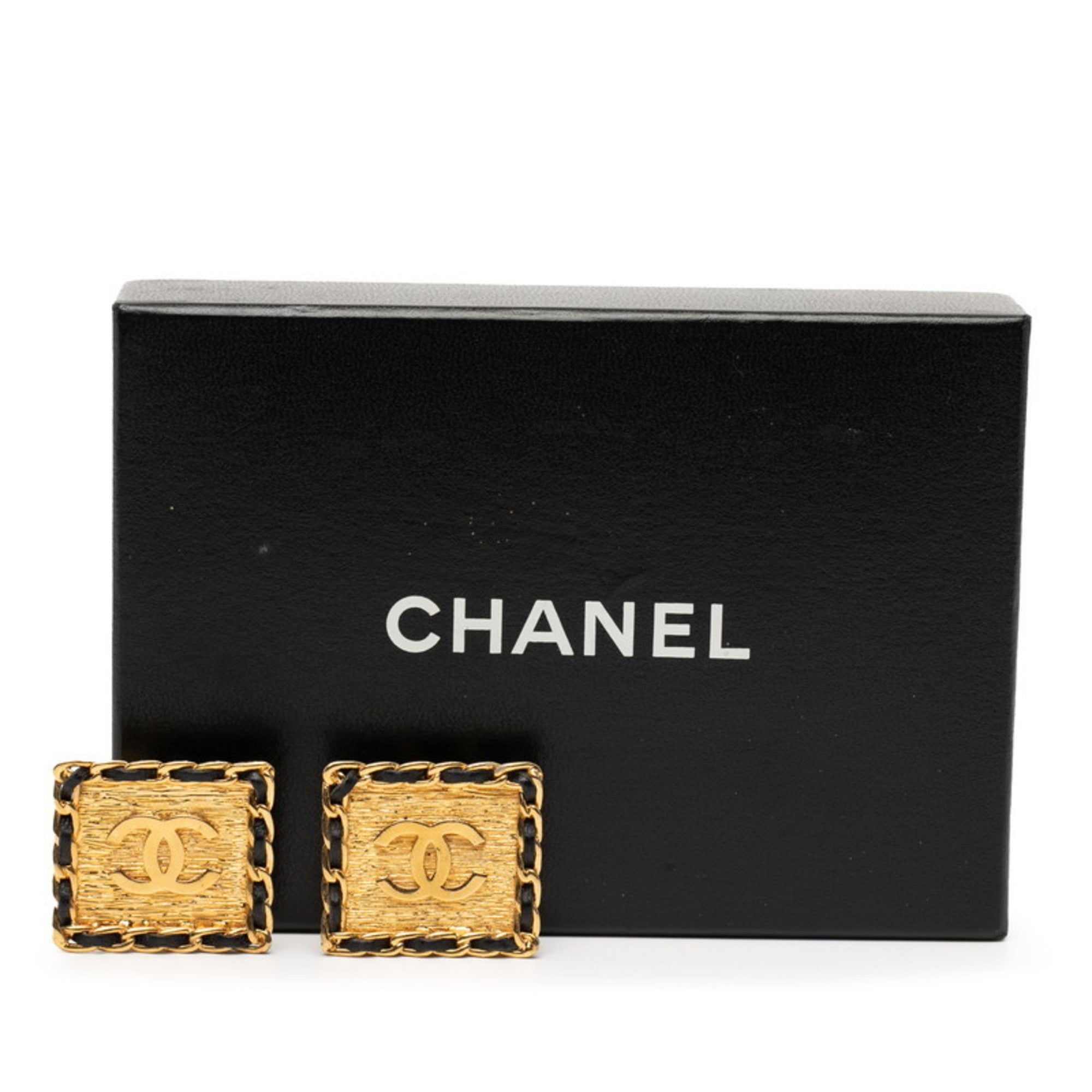 CC Logo Clip-On Earrings Gold-Tone Metal