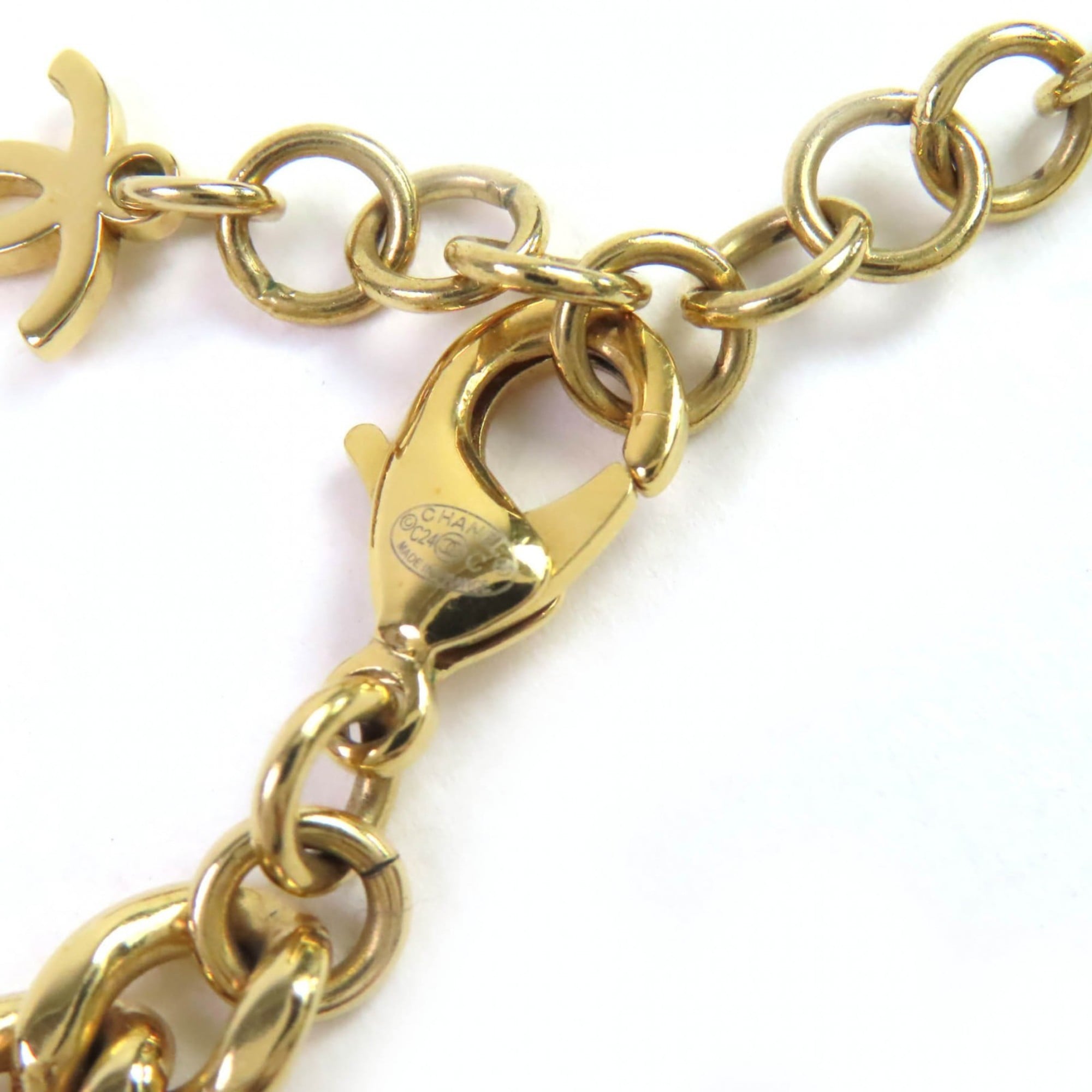 CC Logo Star Necklace Gold-Tone Metal