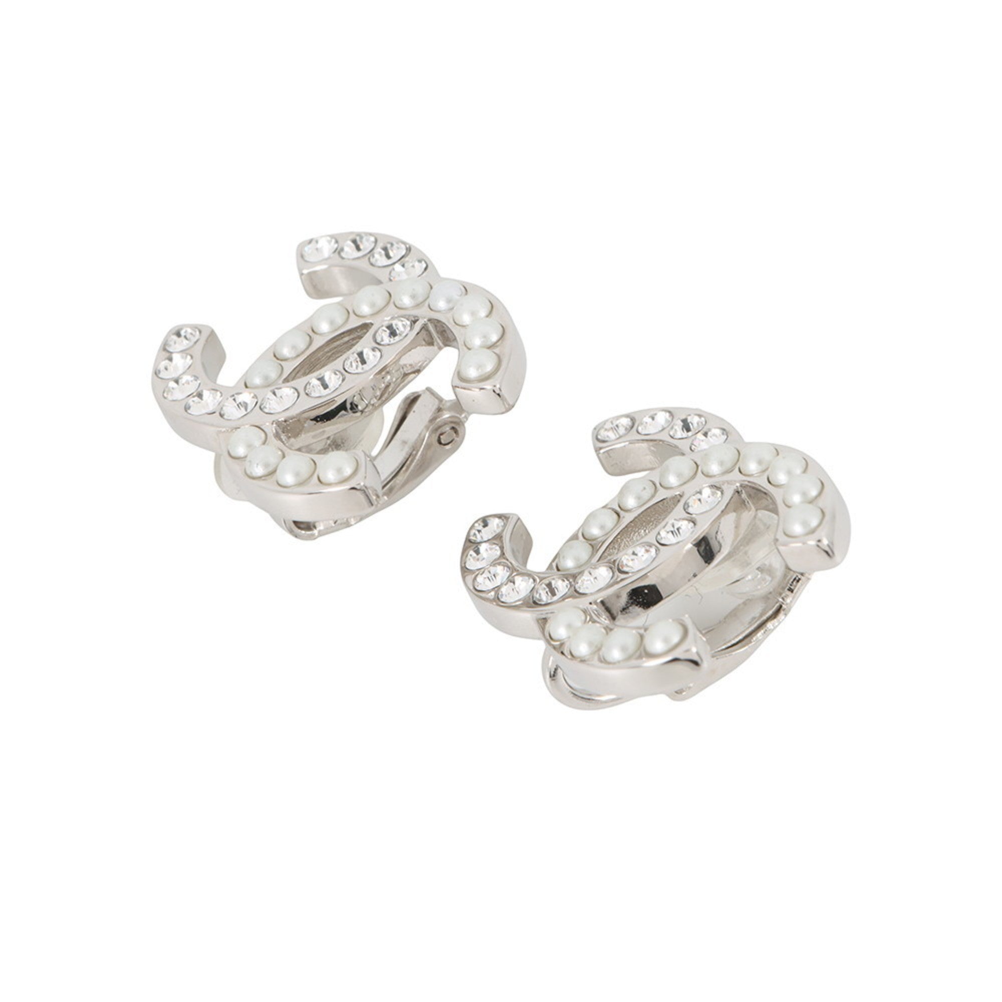 CC Logo Clip-On Earrings Metal