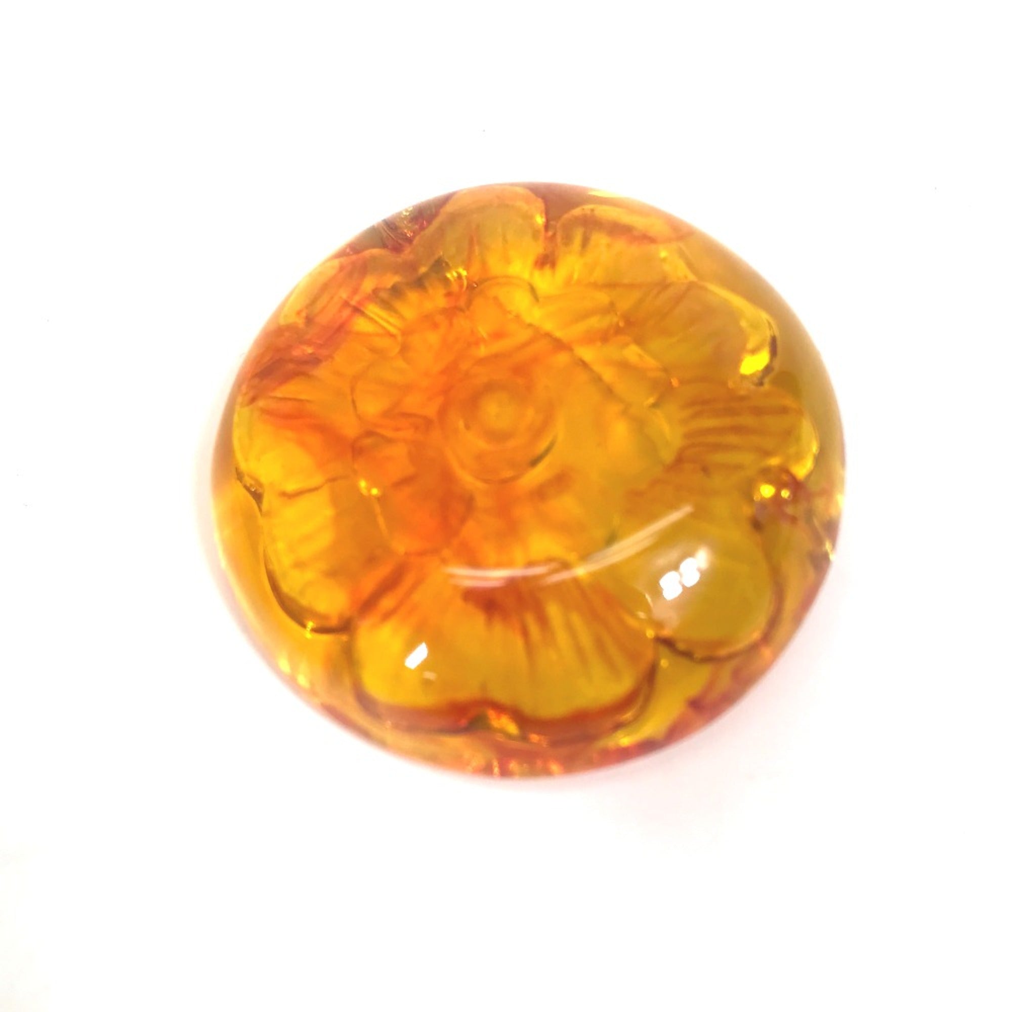 Circle Brooch Other Orange