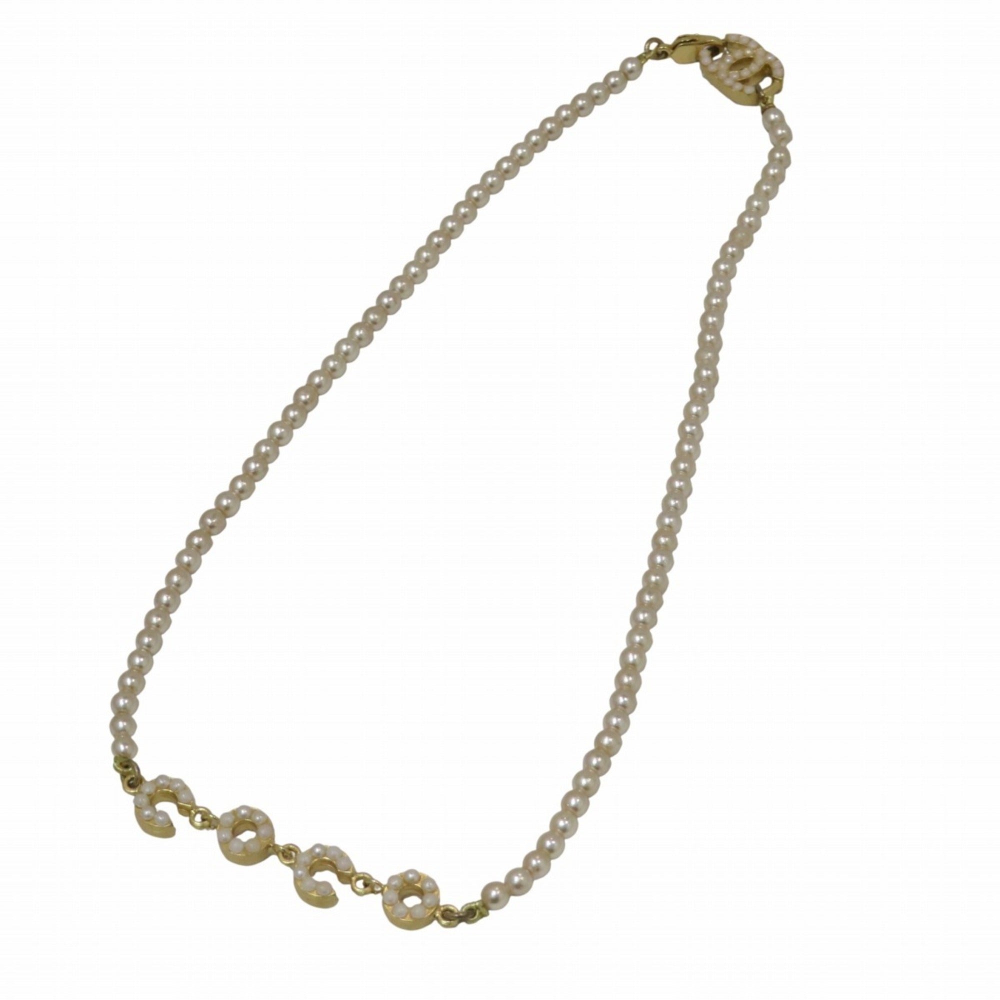 Pendant Necklace Artificial Pearl and Gold