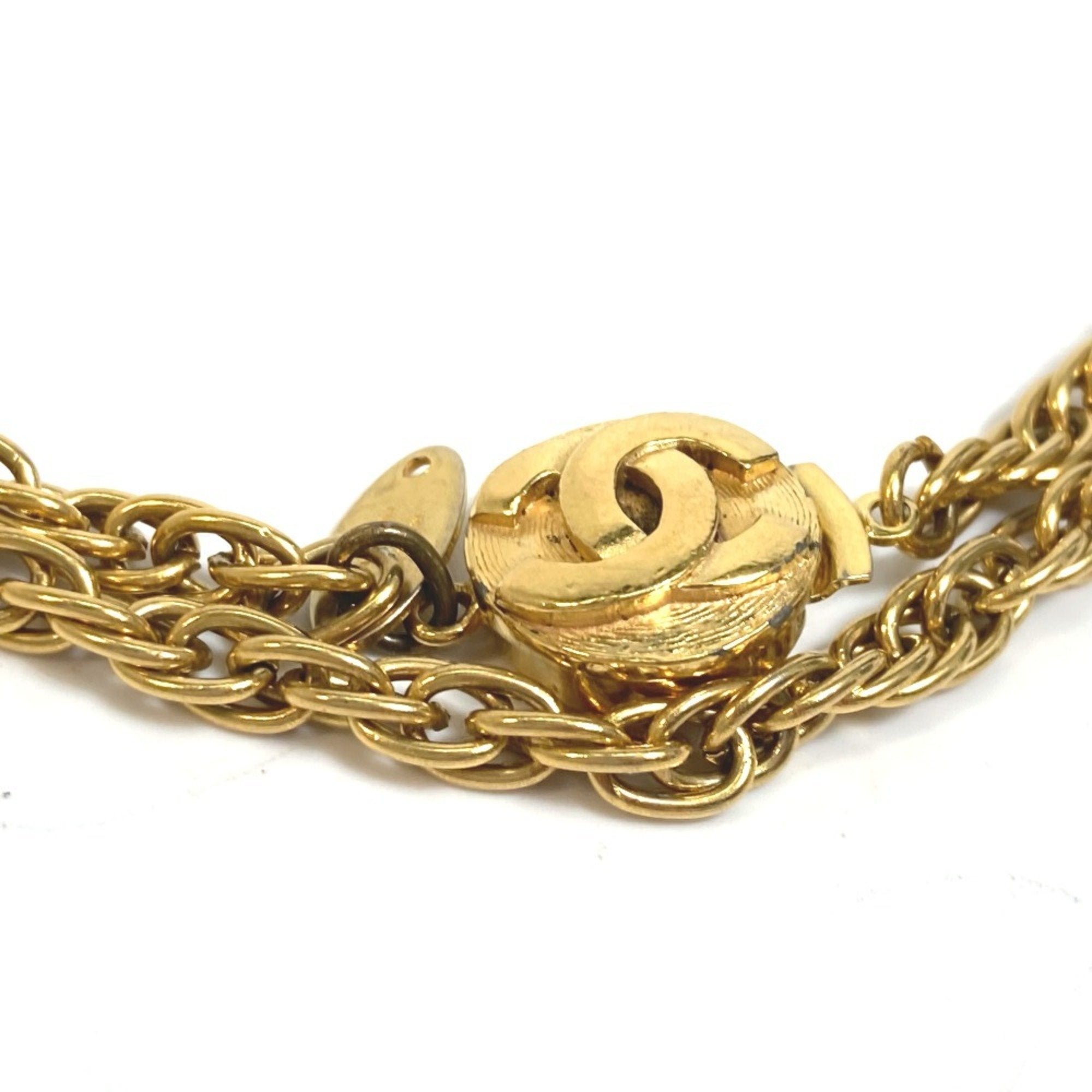 CC Logo Chain Pendant Necklace Metal