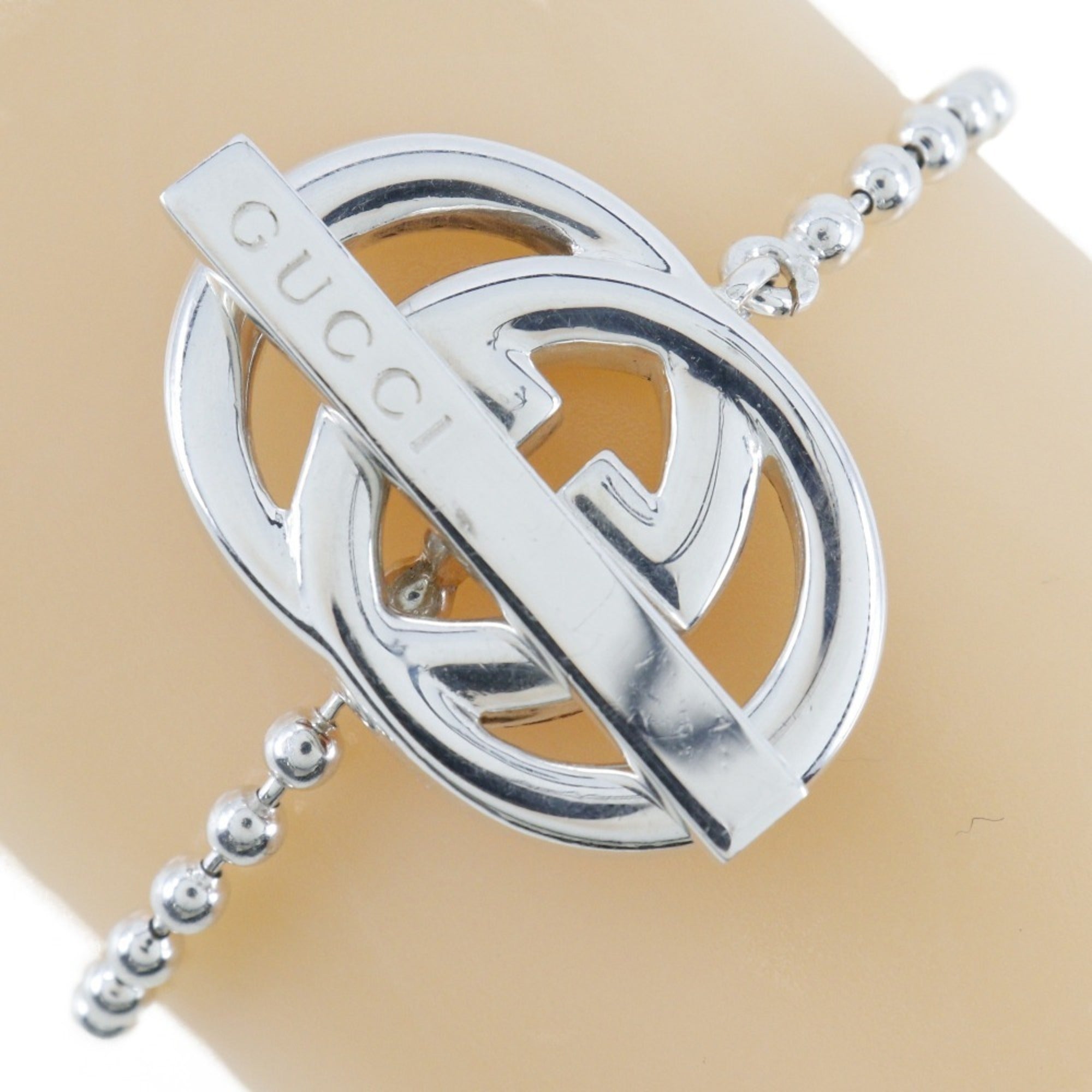 Interlocking G Bracelet Ball Chain Sterling Silver