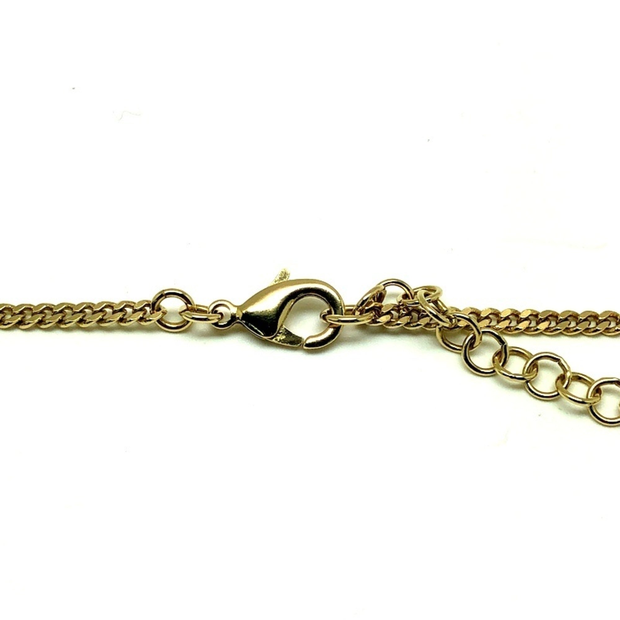 CC Logo Pendant Necklace Gold-Tone Metal