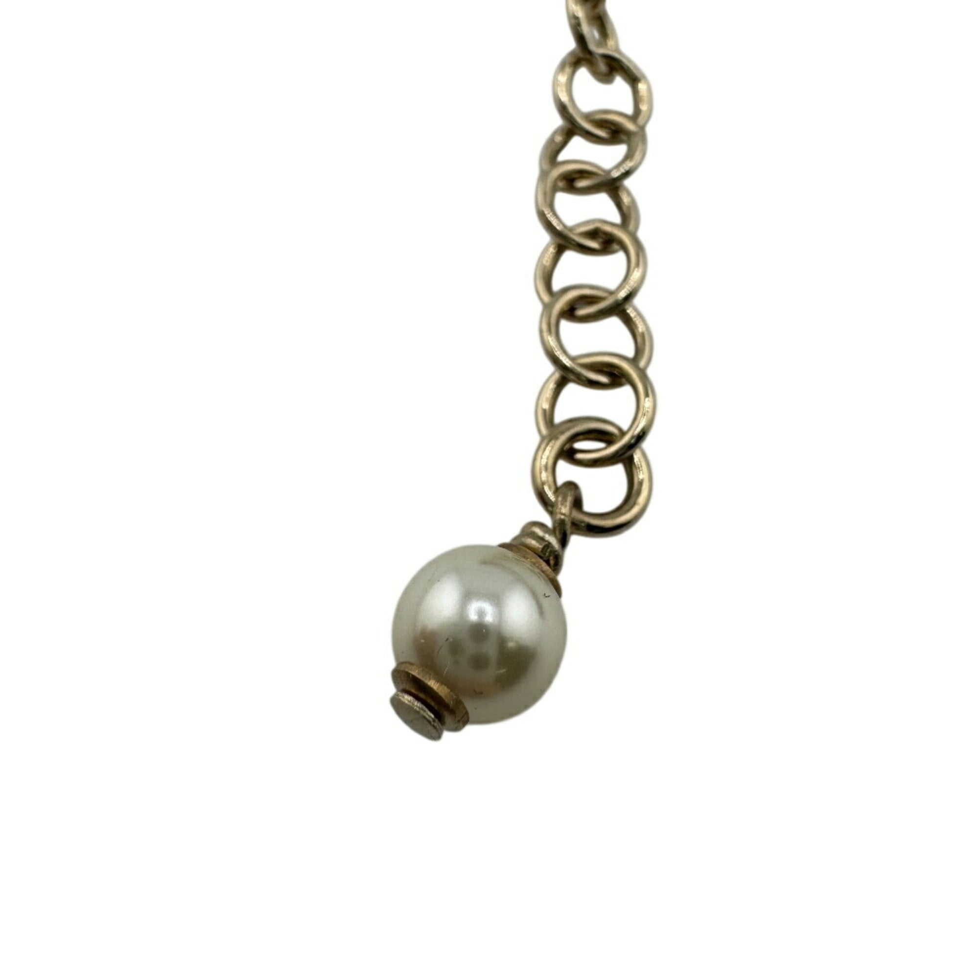 CC Logo Chain Heart Necklace Gold-Tone Metal