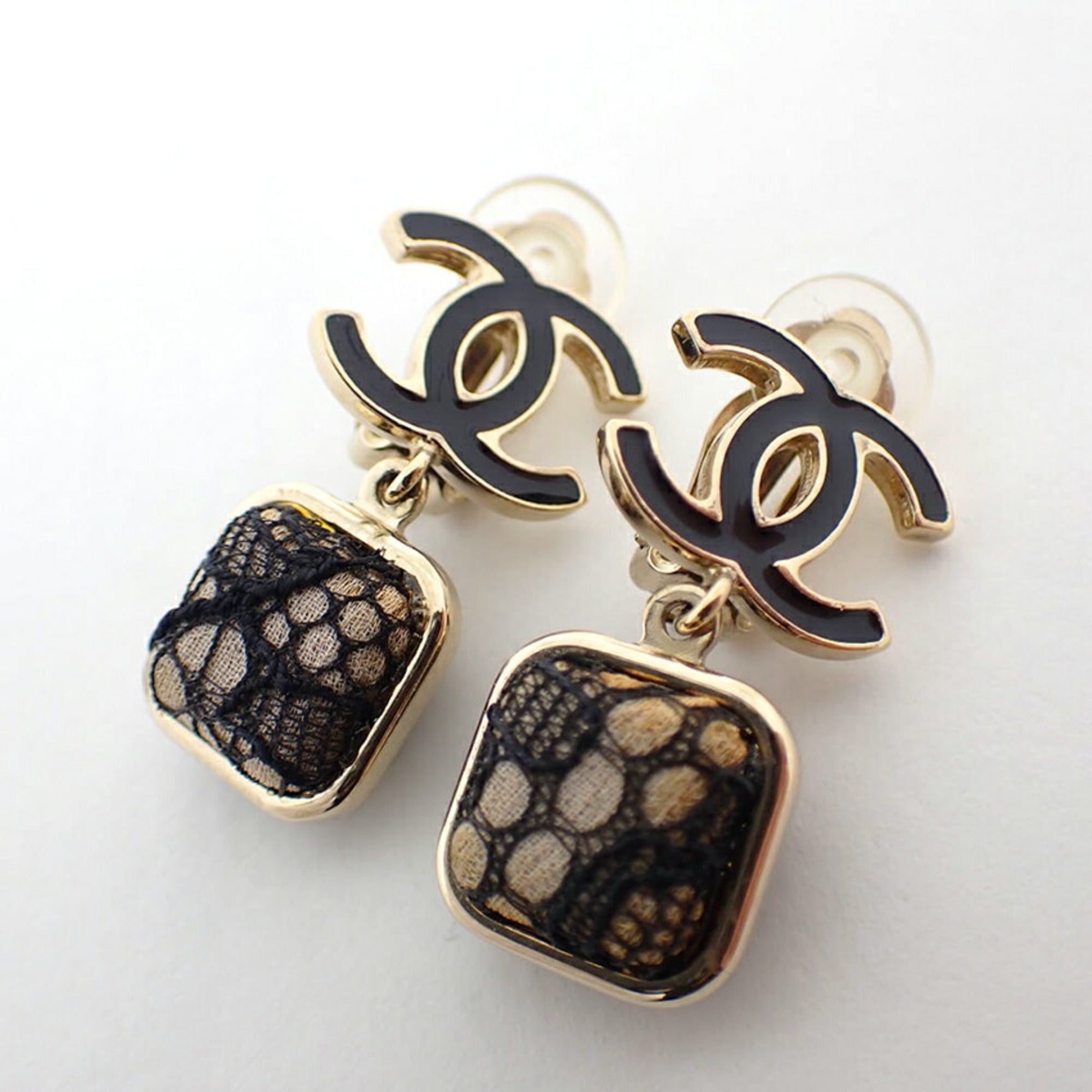 CC Logo Clip-On Earrings Metal