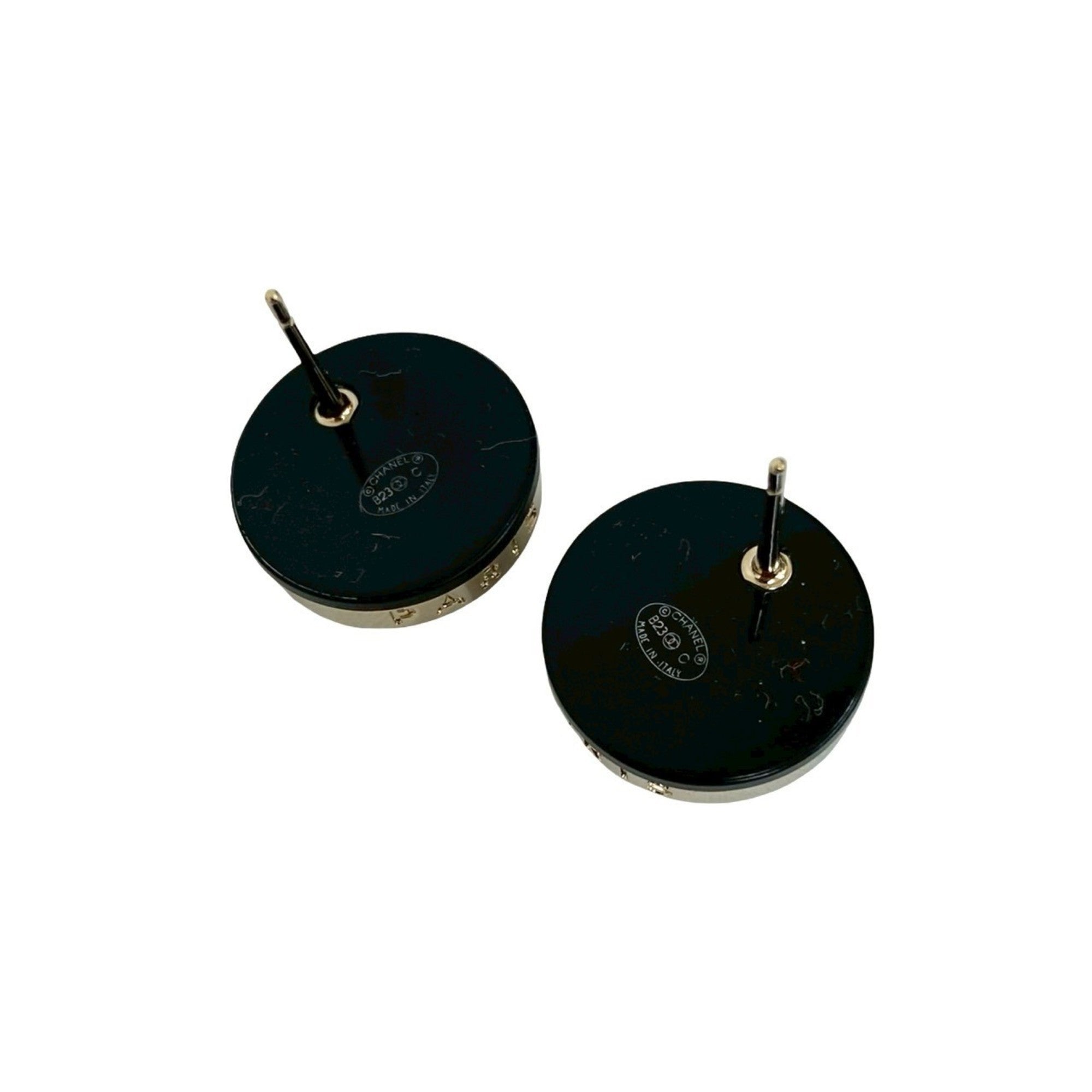 CC Logo Earrings Metal Gold-Tone Metal
