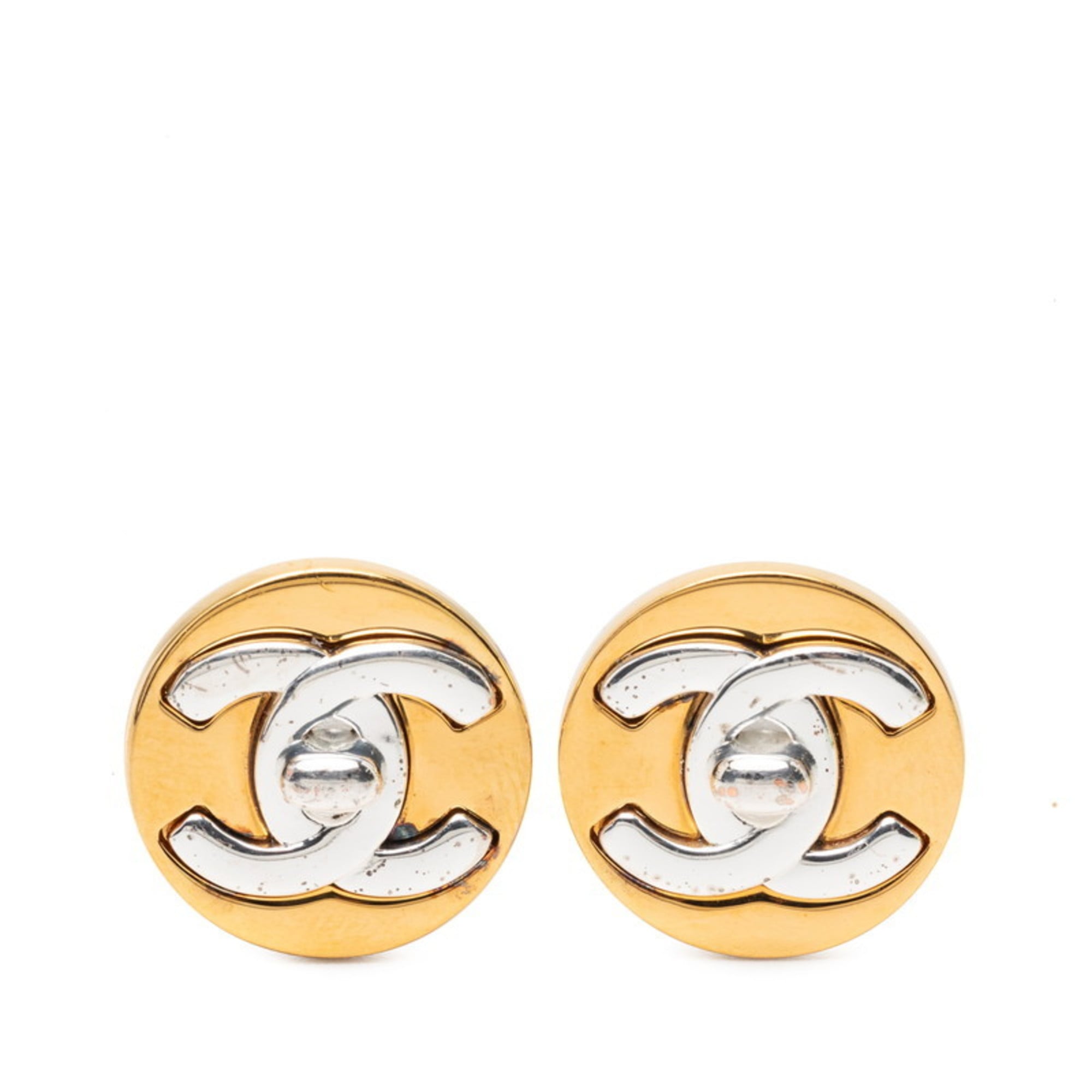 CC Logo Clip-On Earrings Metal