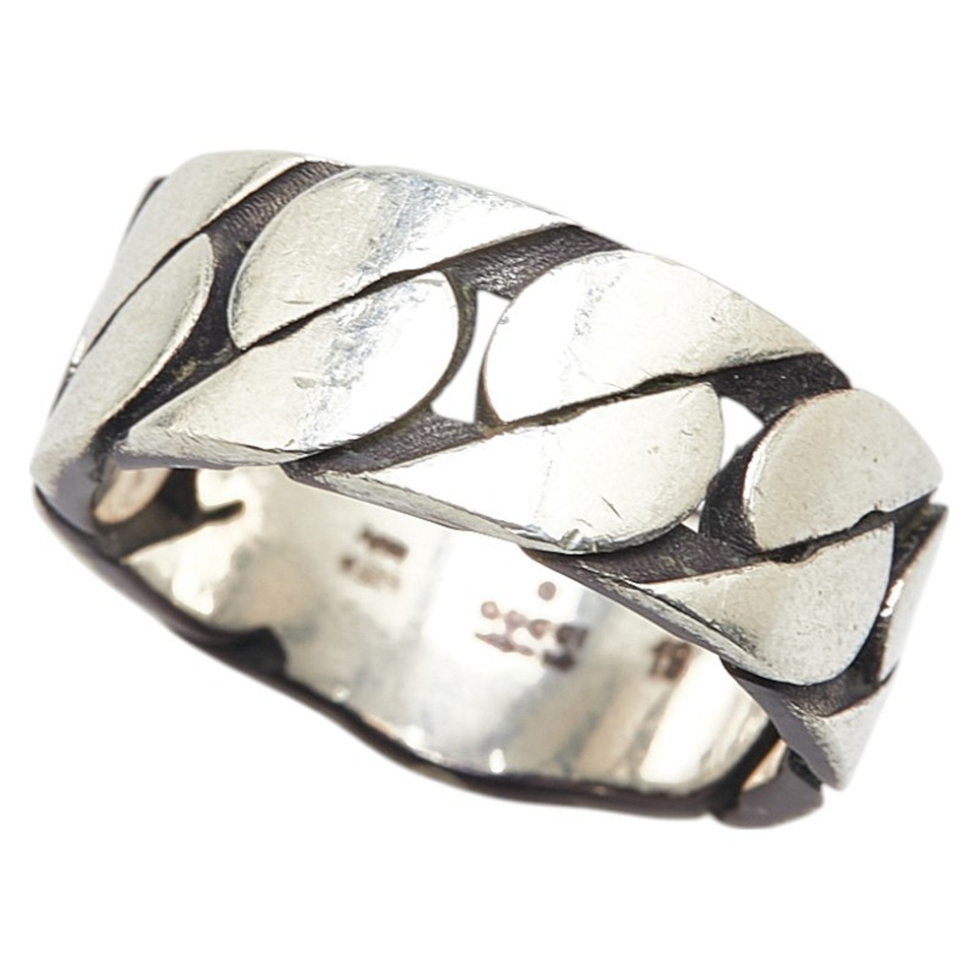 Interlocking G Band Ring Sterling Silver