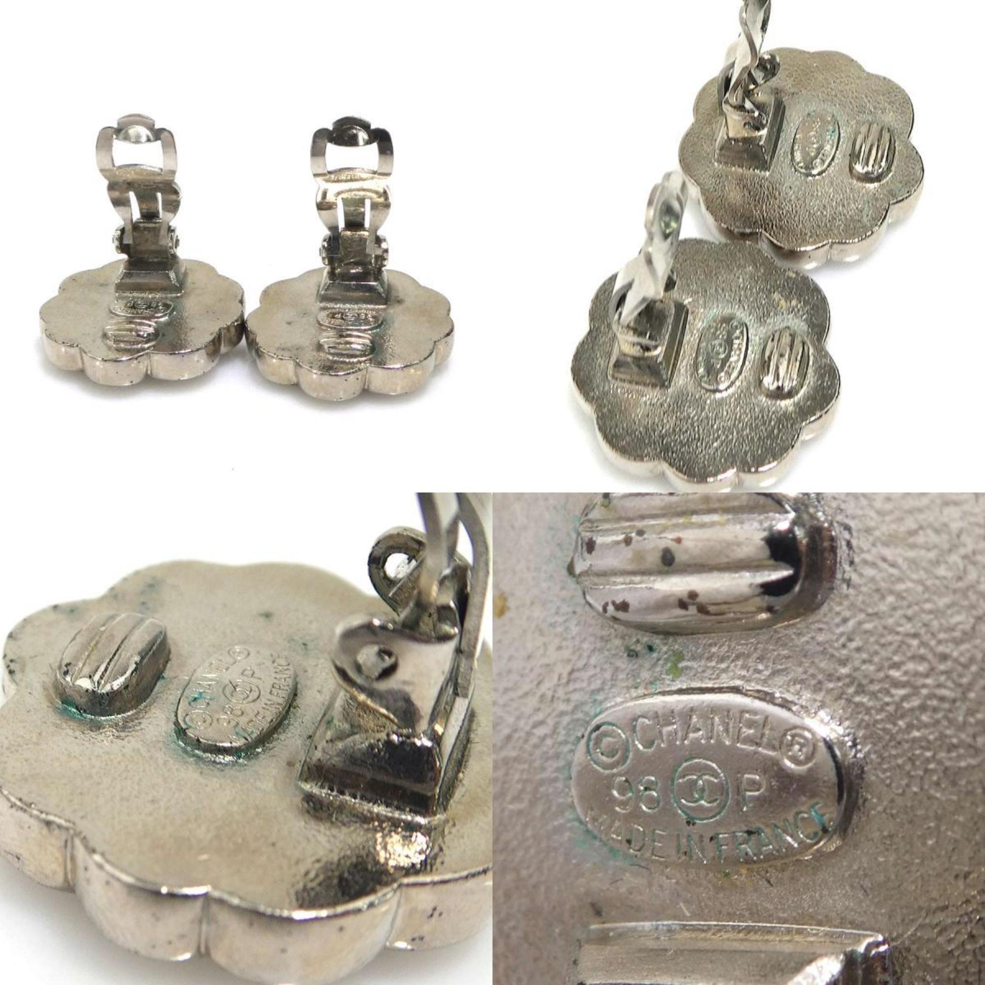 Clip-On Earrings Metal and Shell