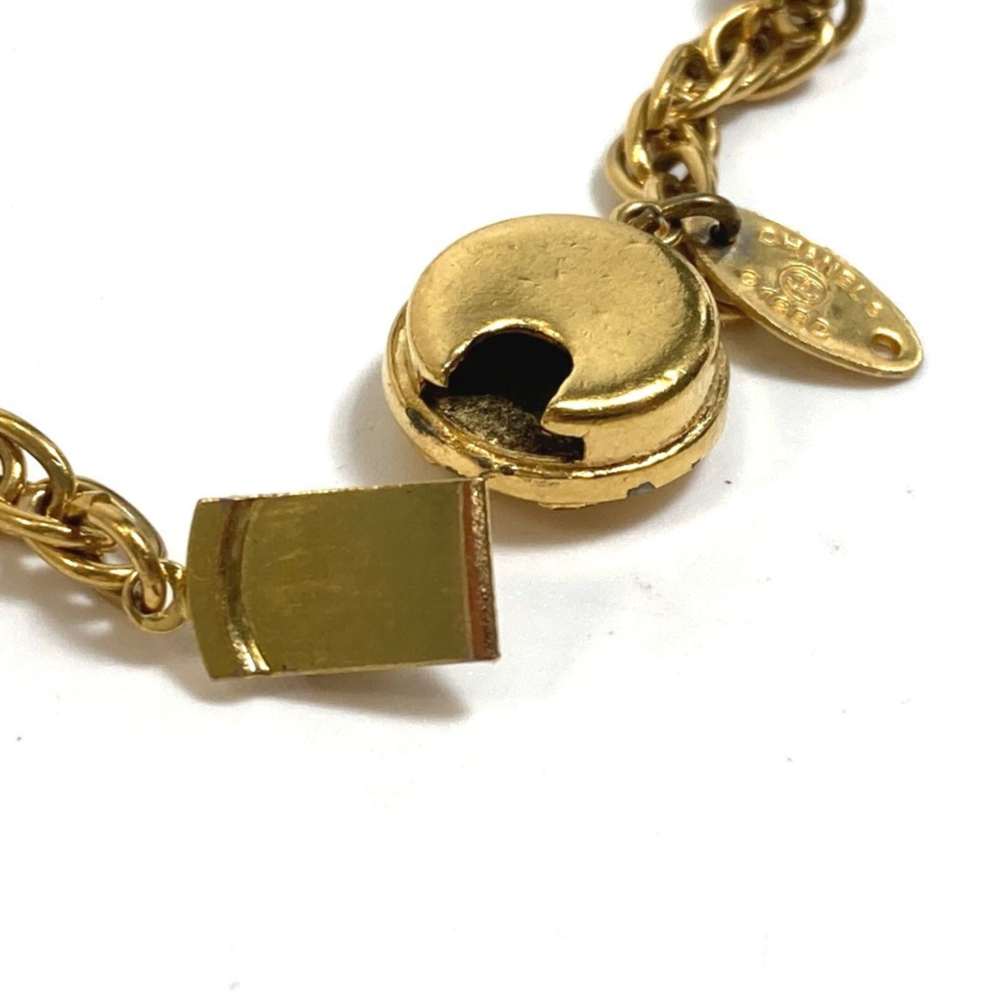 CC Logo Chain Pendant Necklace Metal