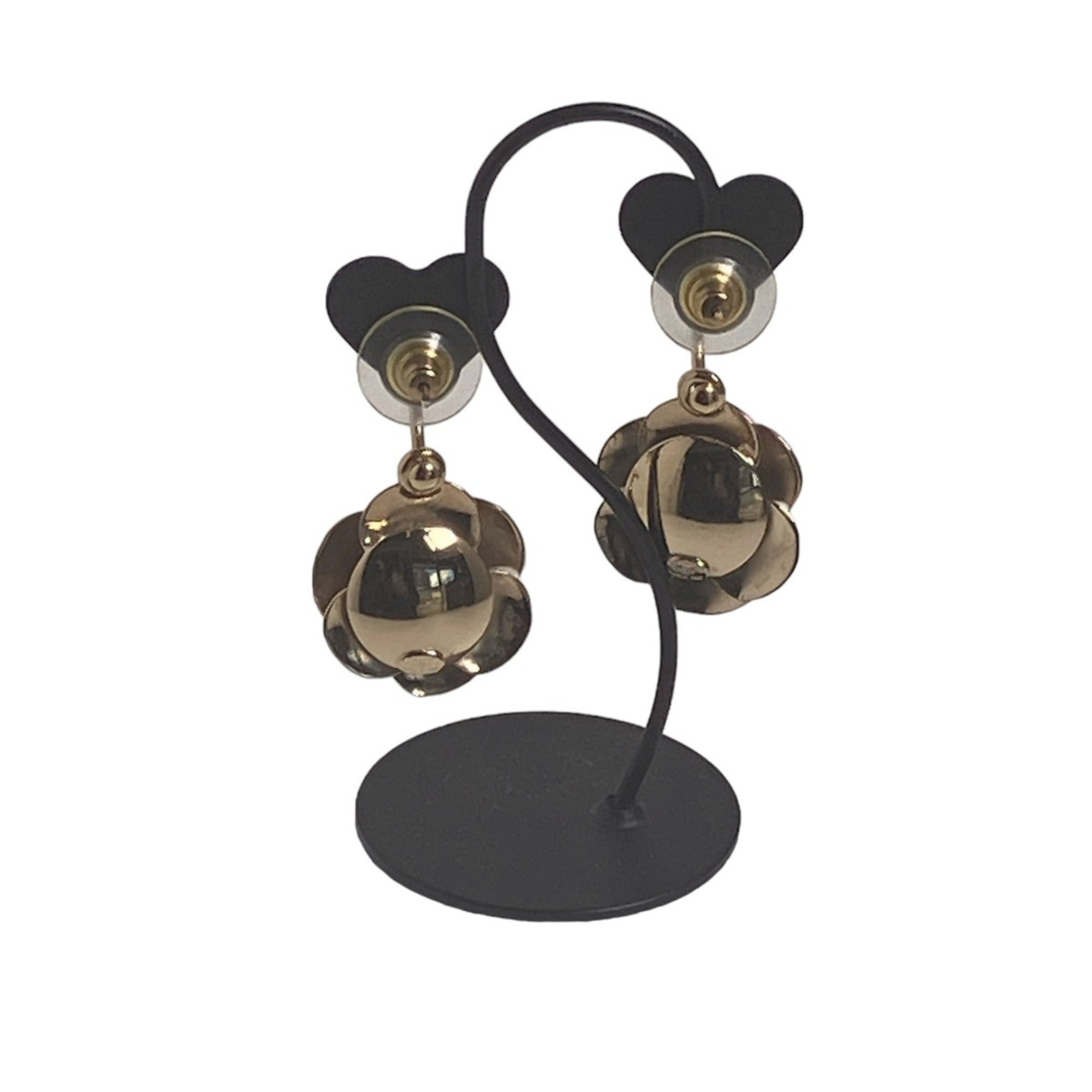 CC Logo Hoop Earrings Gold-Tone Metal Gold-Tone Metal