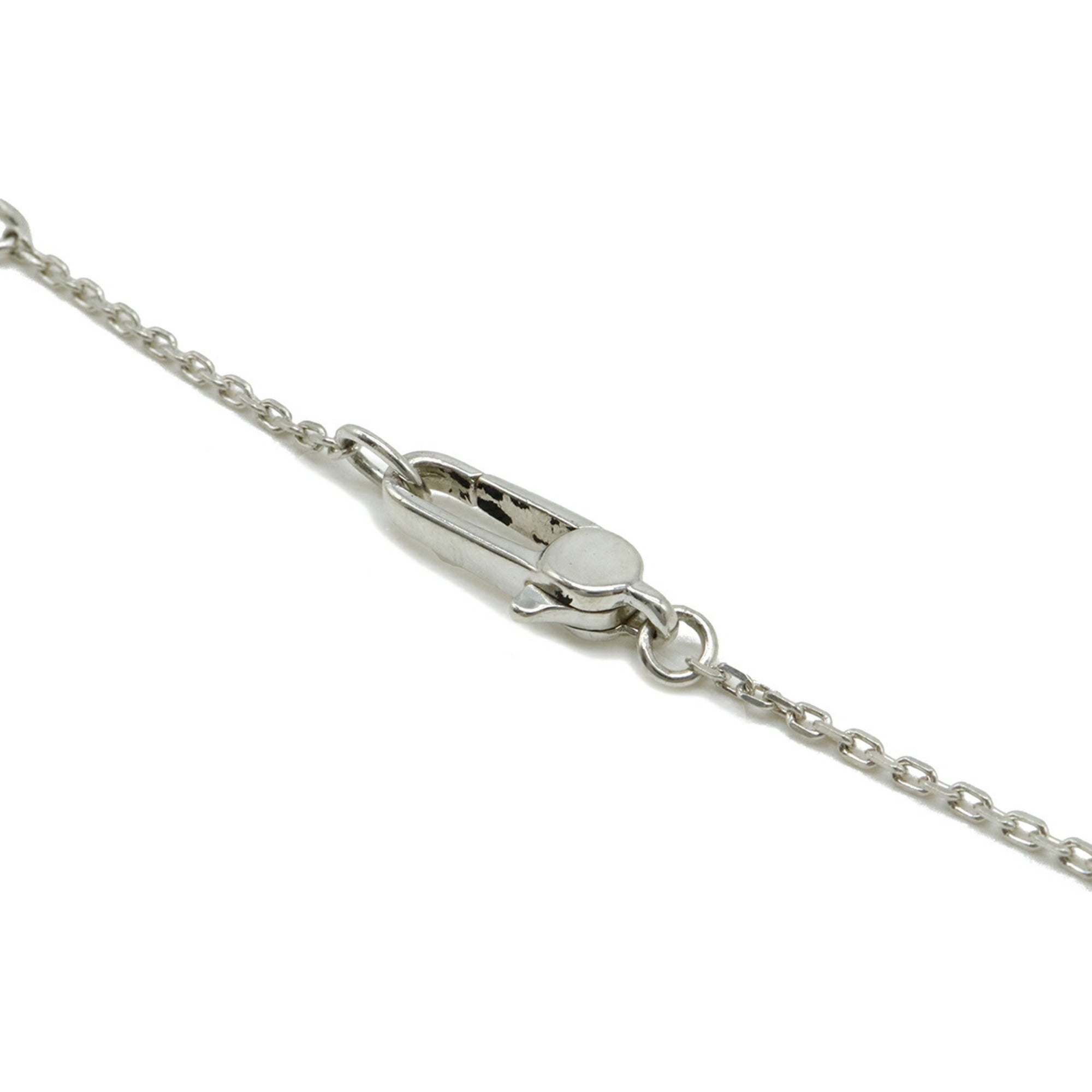 Butterfly and Heart Motif Pendant Necklace Sterling Silver
