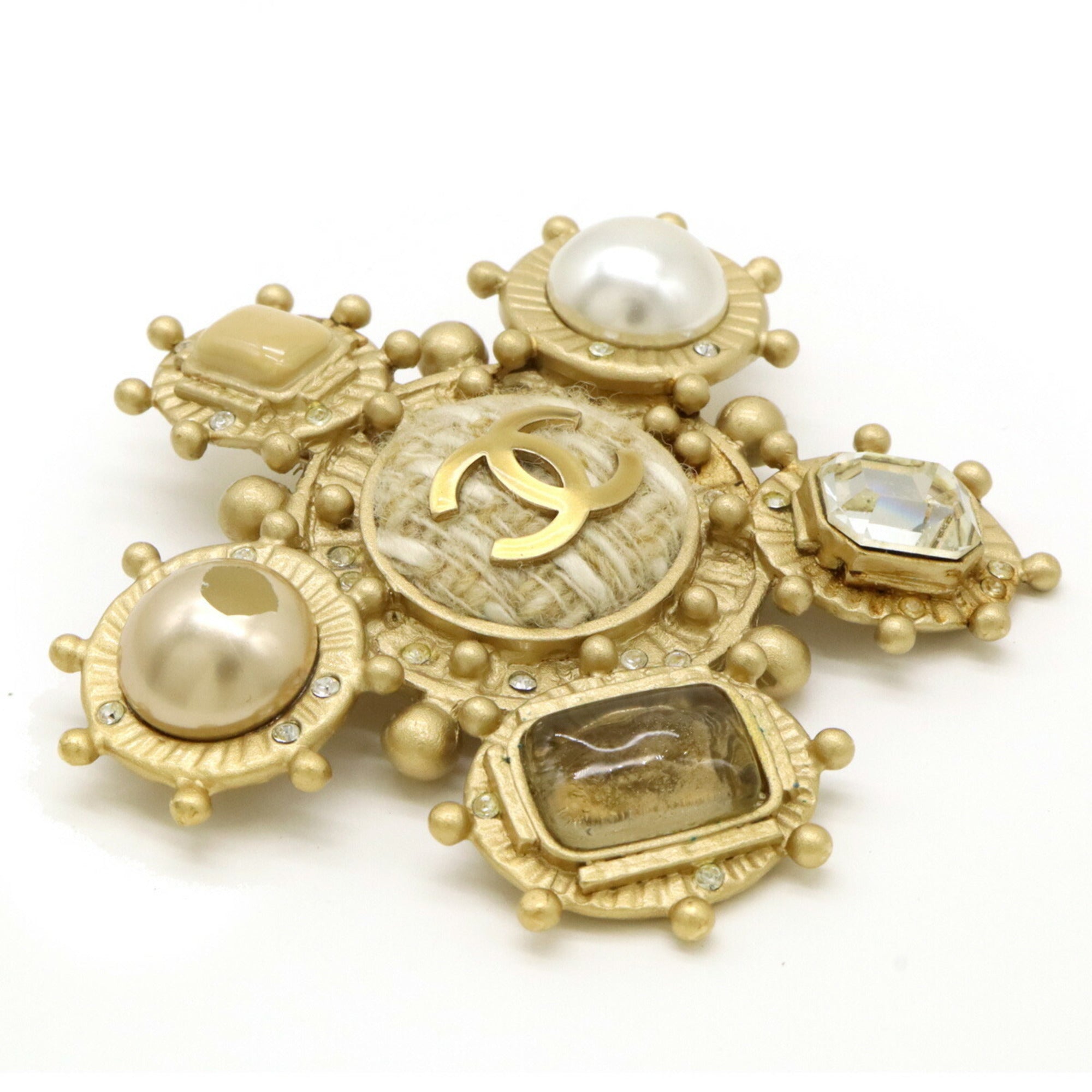 CC Logo Brooch Metal