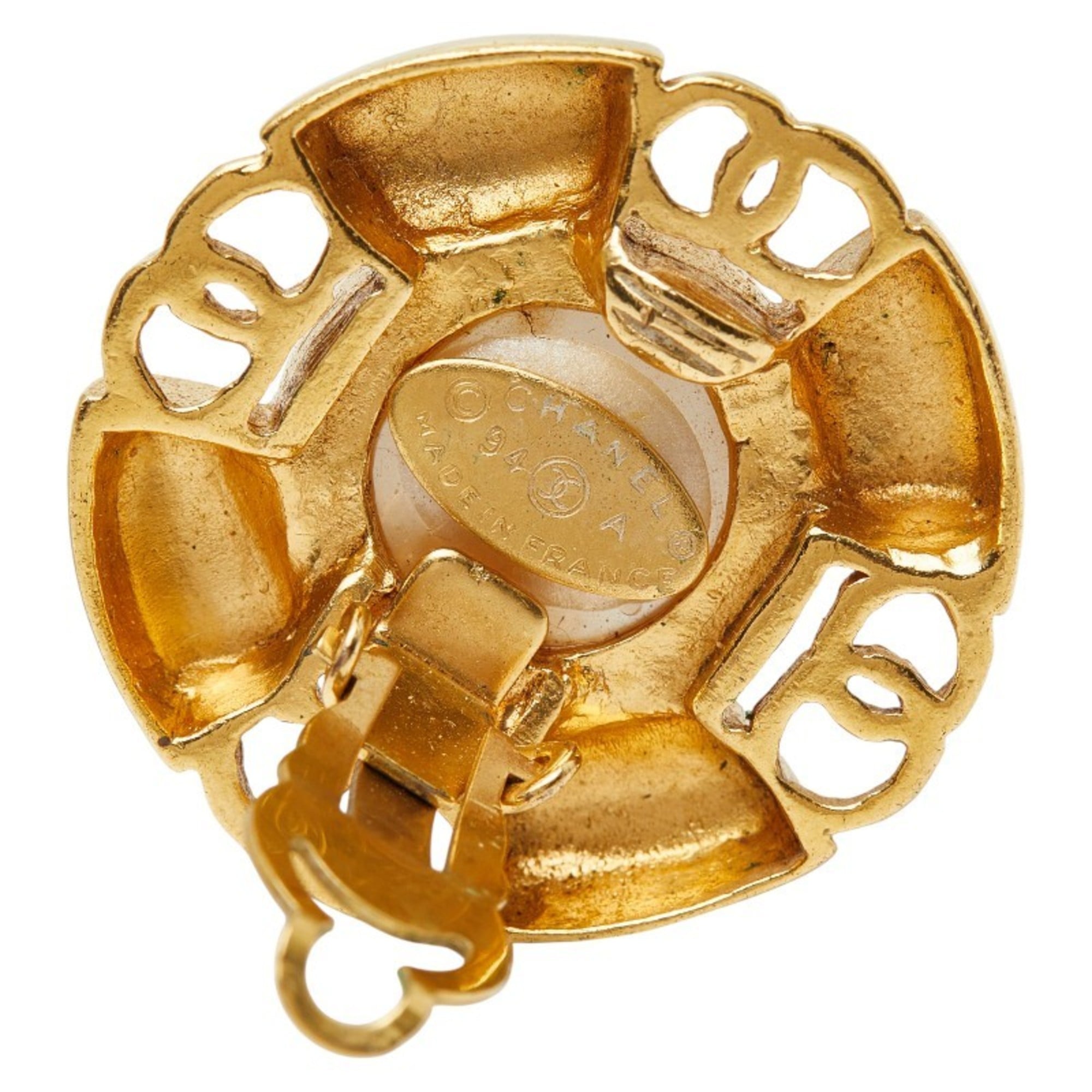 CC Logo Clip-On Earrings Metal