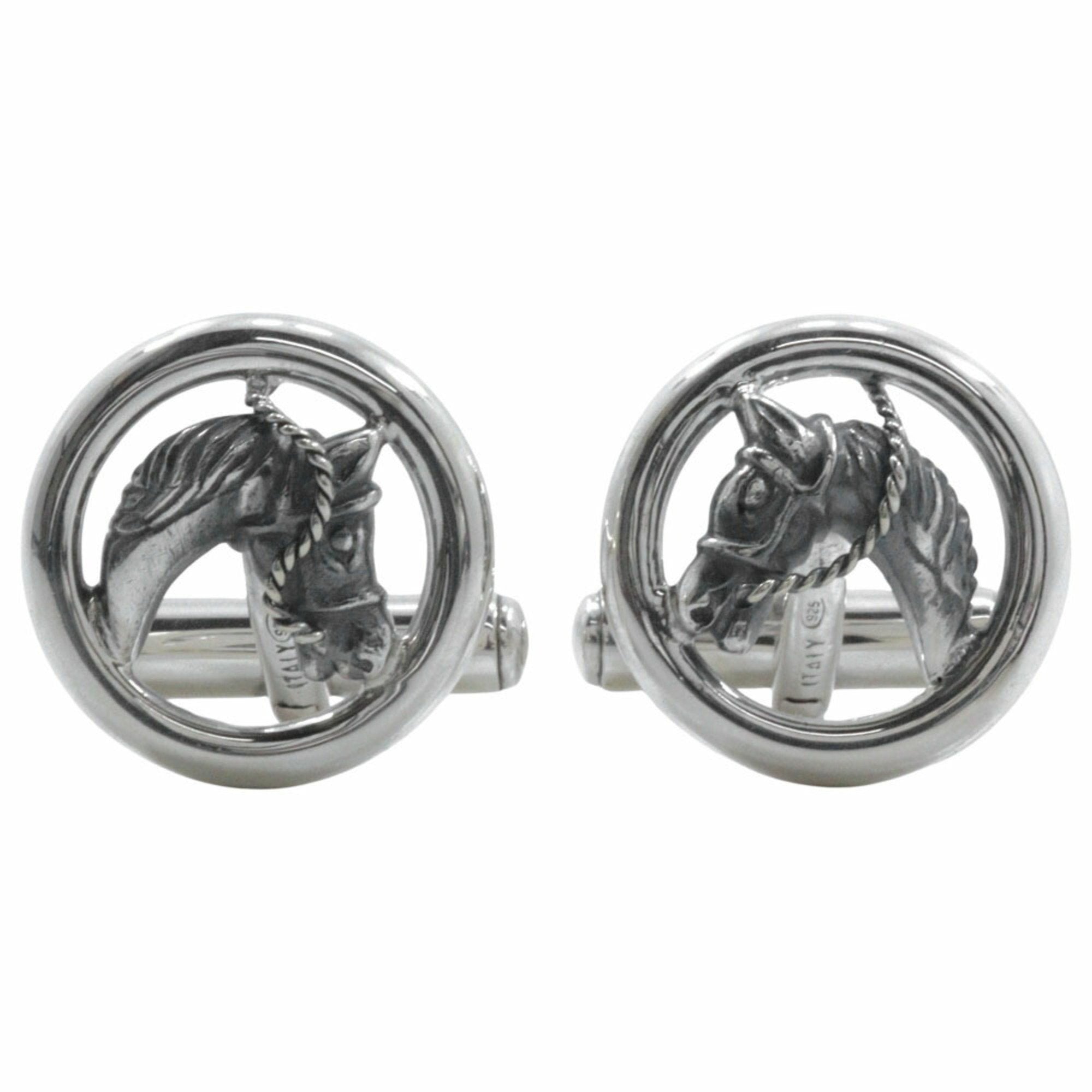 Horse Motif Cufflinks Sterling Silver Bracelet