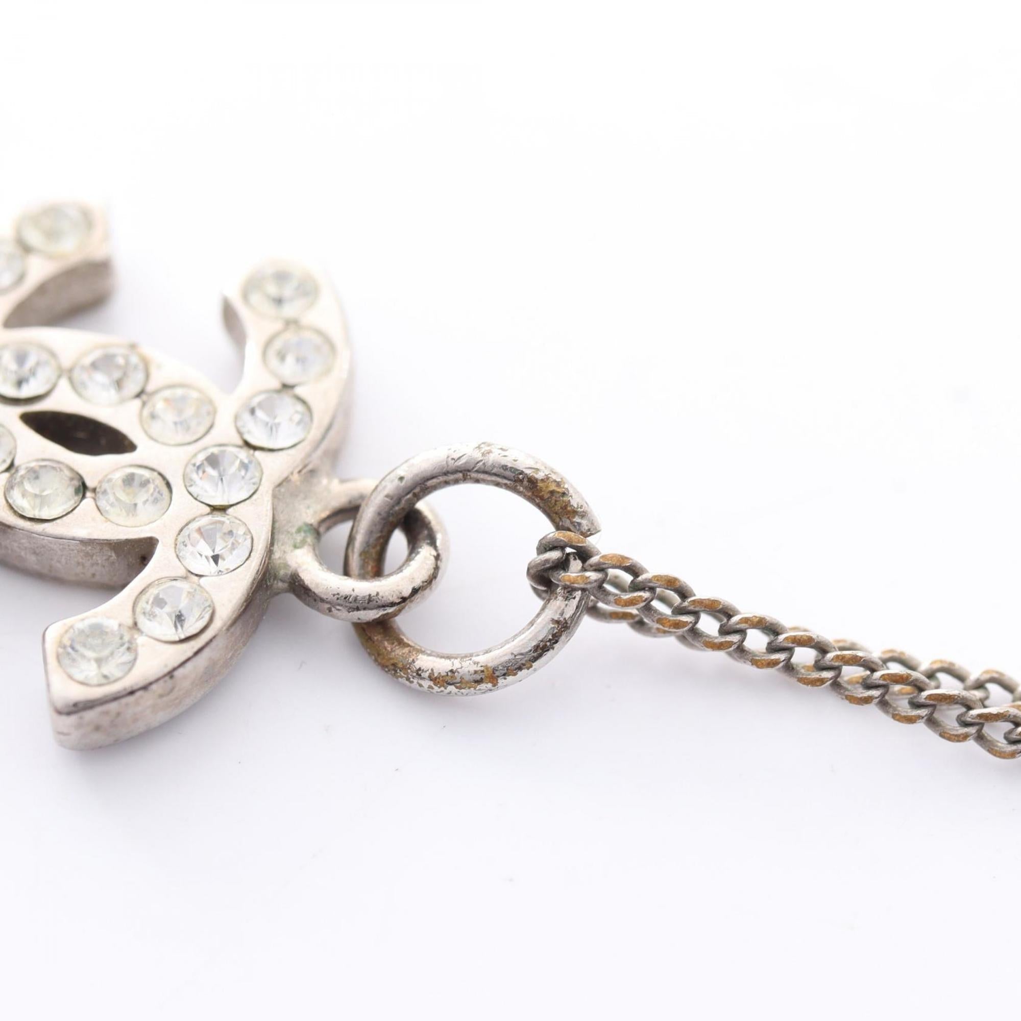 CC Logo Pendant Necklace Sterling Silver