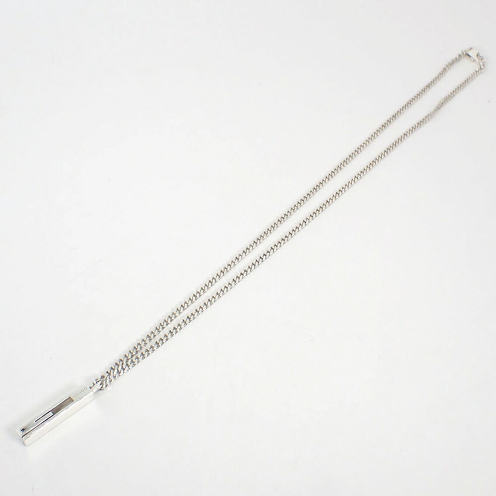 G Motif Pendant Necklace Sterling Silver