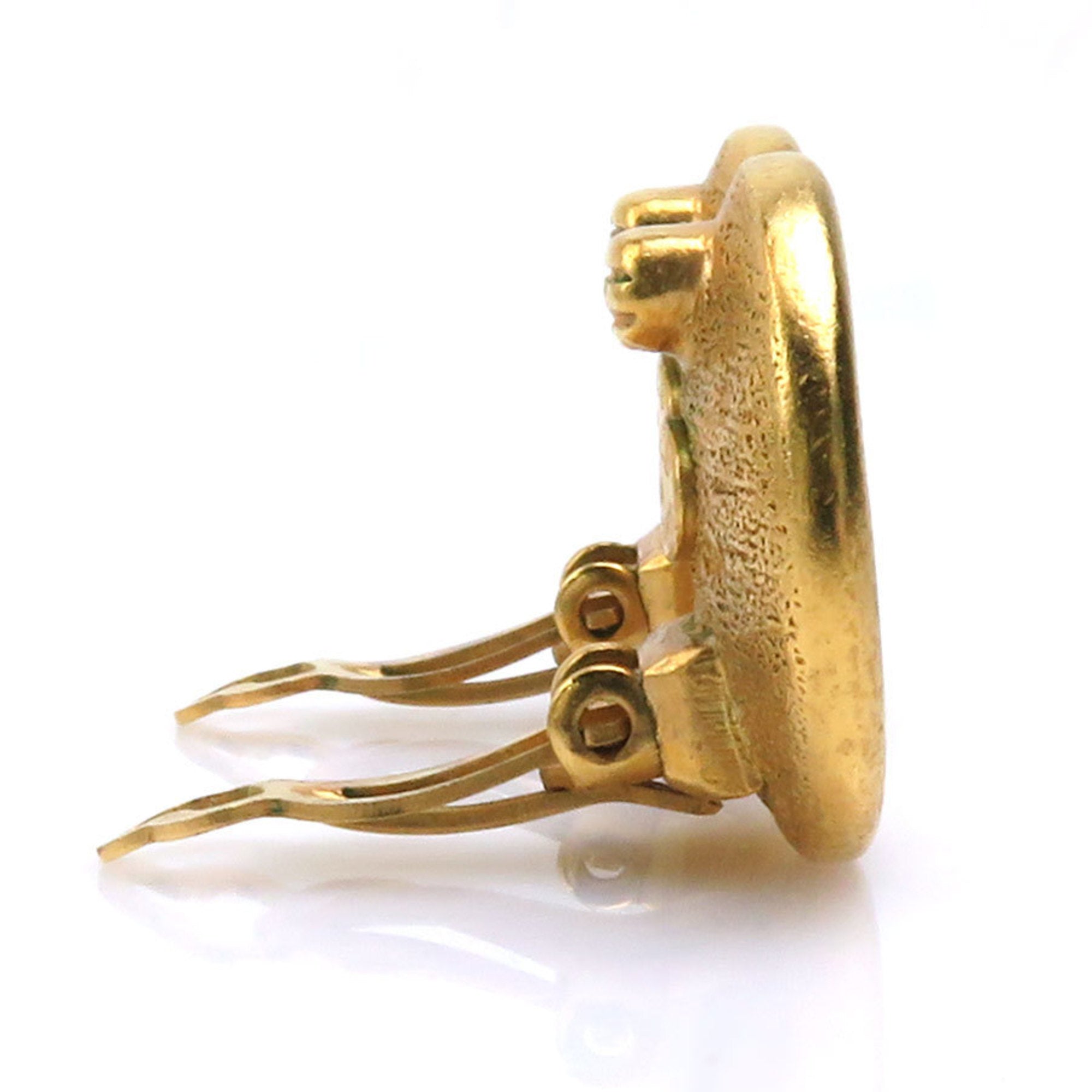 CC Logo Clip-On Earrings Gold-Tone Metal Gold-Tone Metal