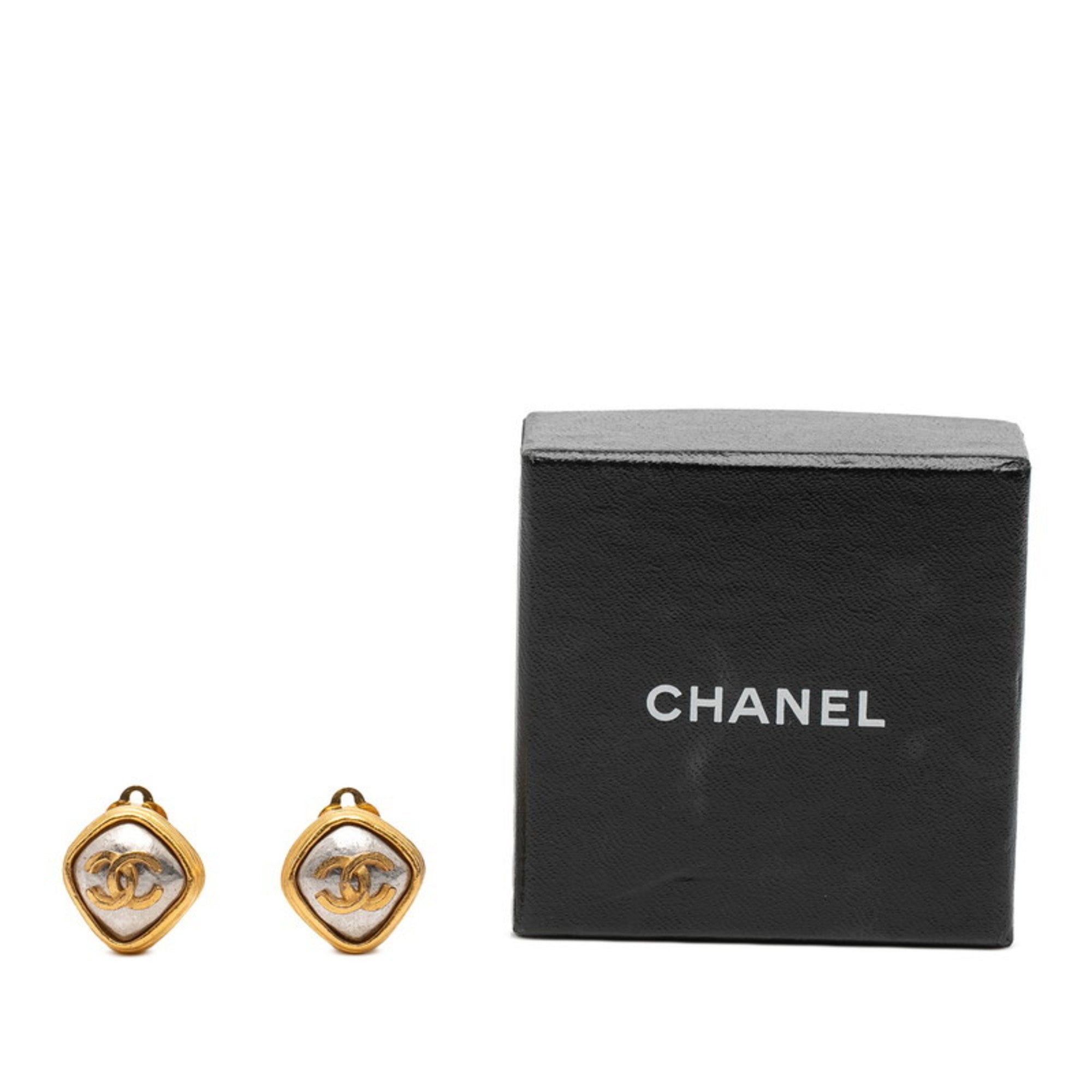 CC Logo Clip-On Earrings Metal