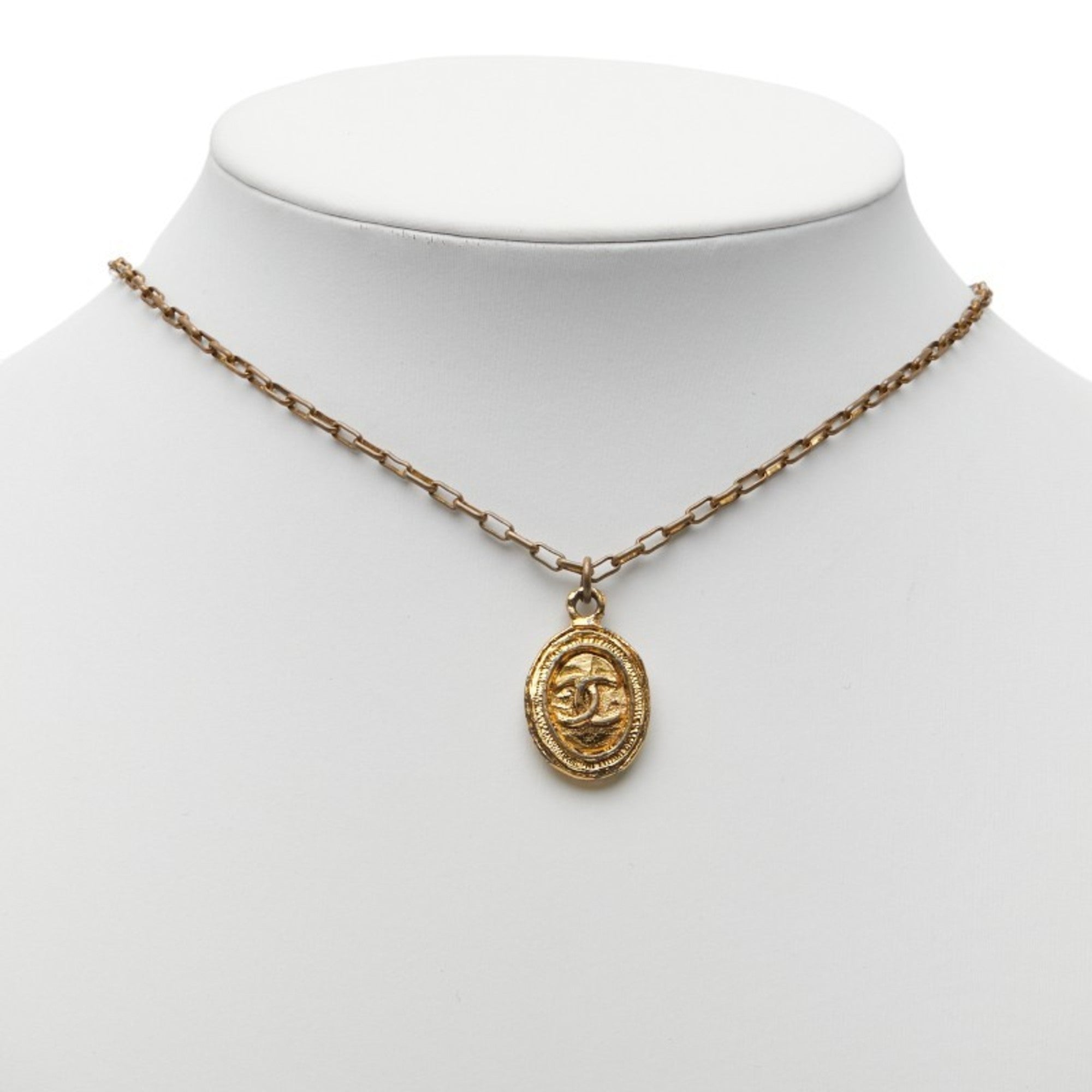 CC Logo Pendant Necklace Metal