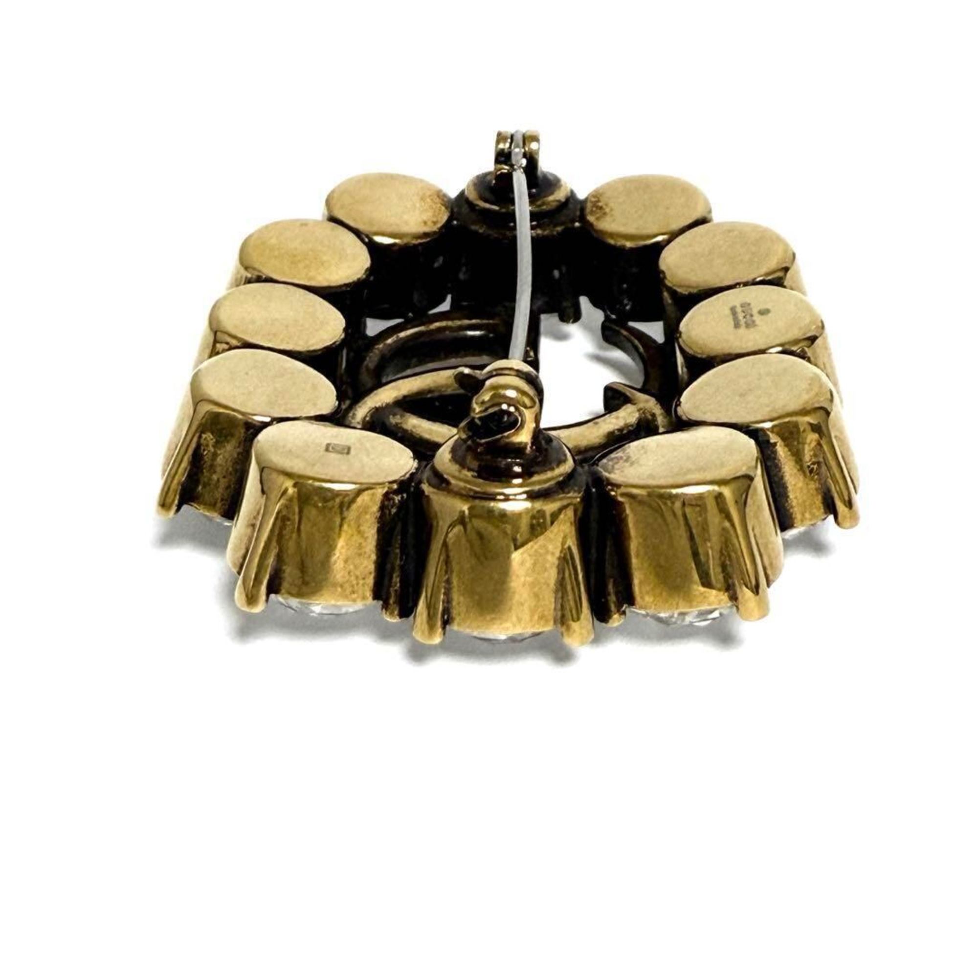 Brooch Metal and Rhinestone