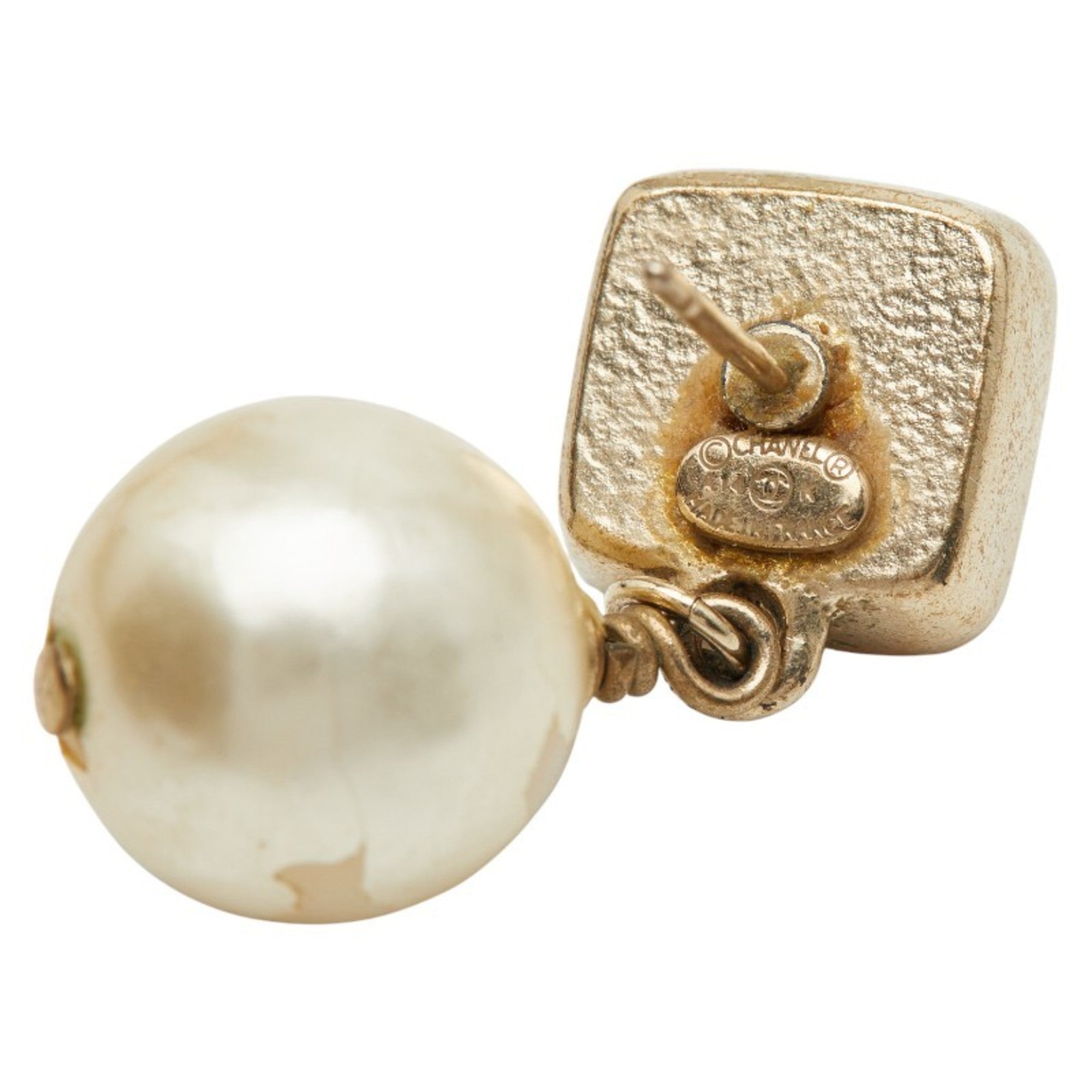 CC Logo Earrings Metal Gold-Tone Metal