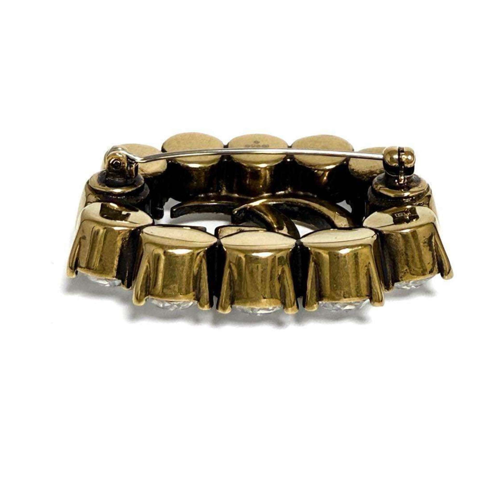 Brooch Metal and Rhinestone