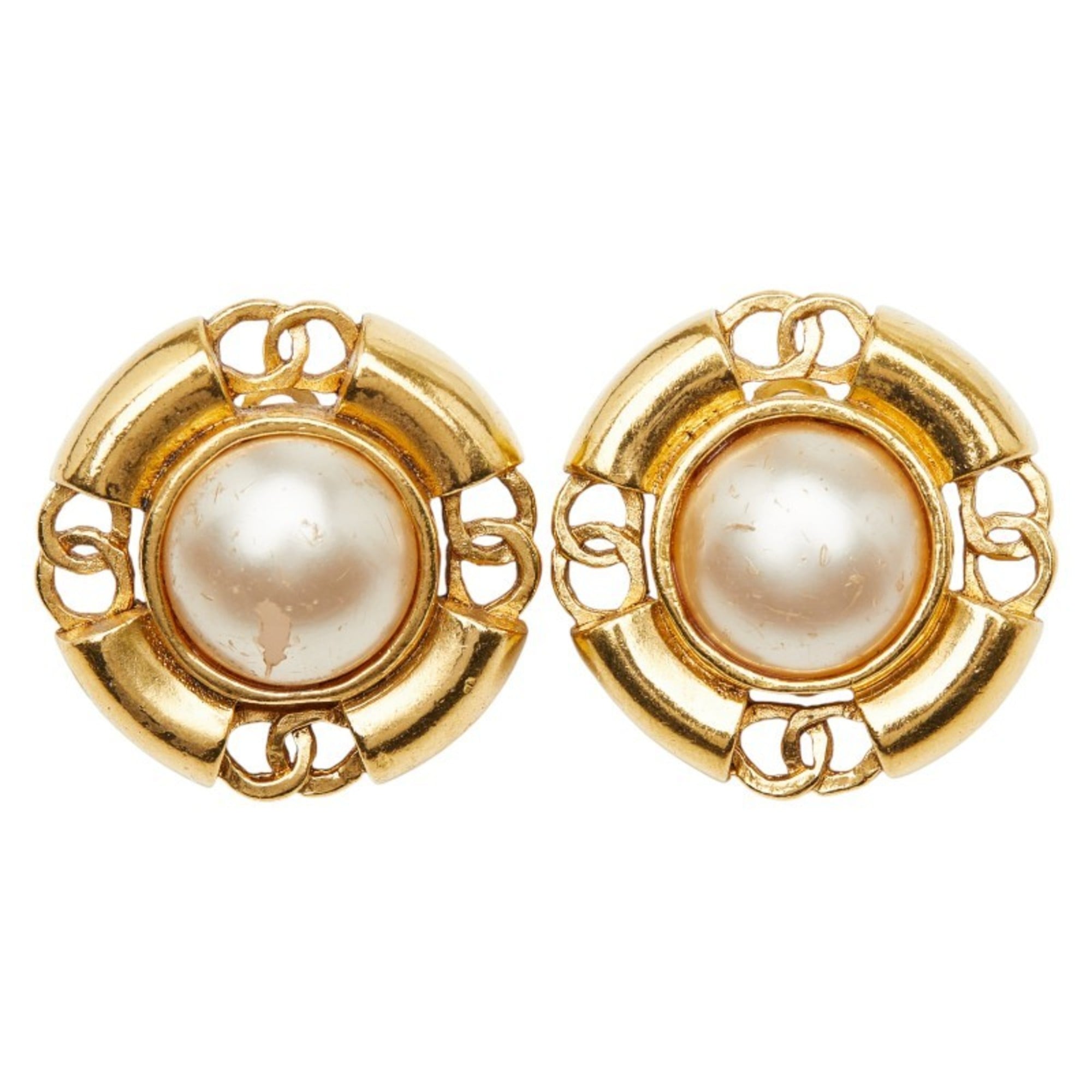 CC Logo Clip-On Earrings Metal