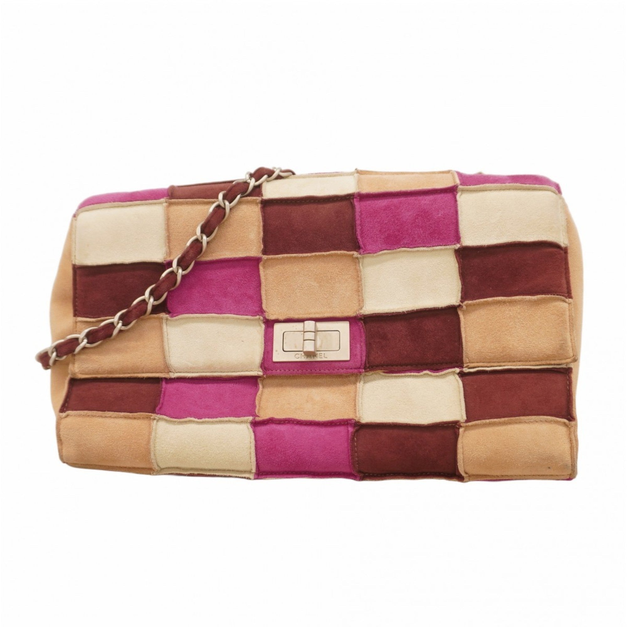 Reissue Flap Bag Suede Patchwork Medium
