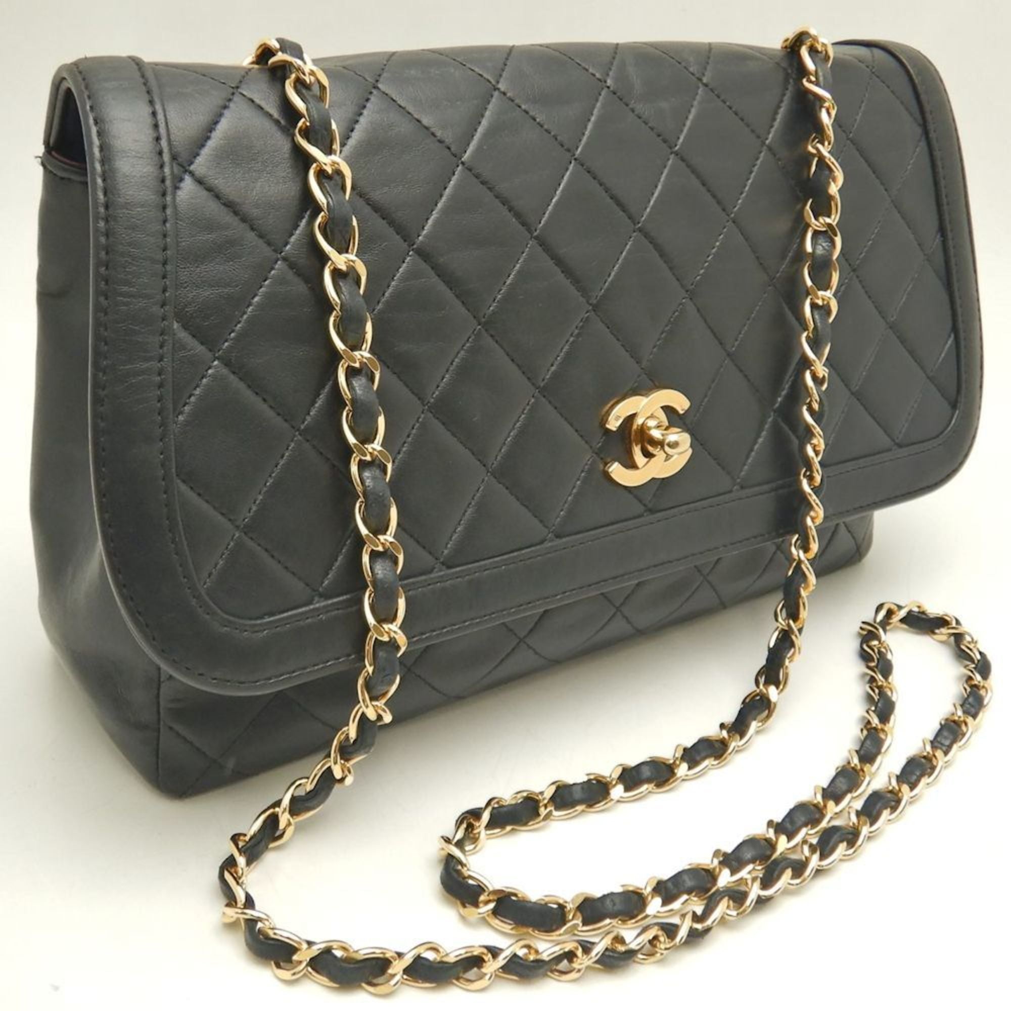 Vintage CC Chain Flap Bag Quilted Lambskin Medium