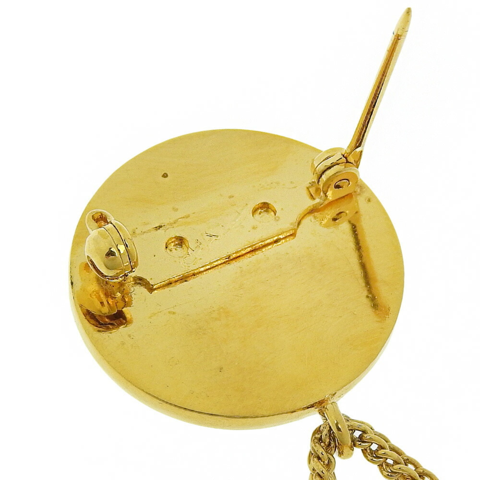 Matelasse Bag Motif Brooch Metal Gold Plated