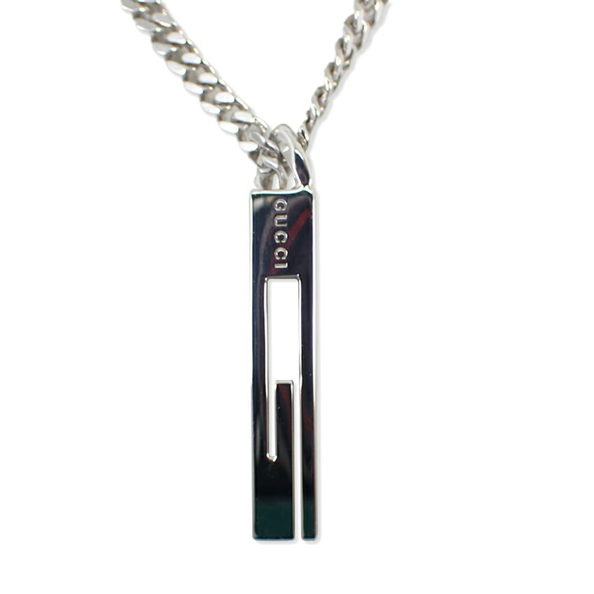 G Motif Pendant Necklace Sterling Silver