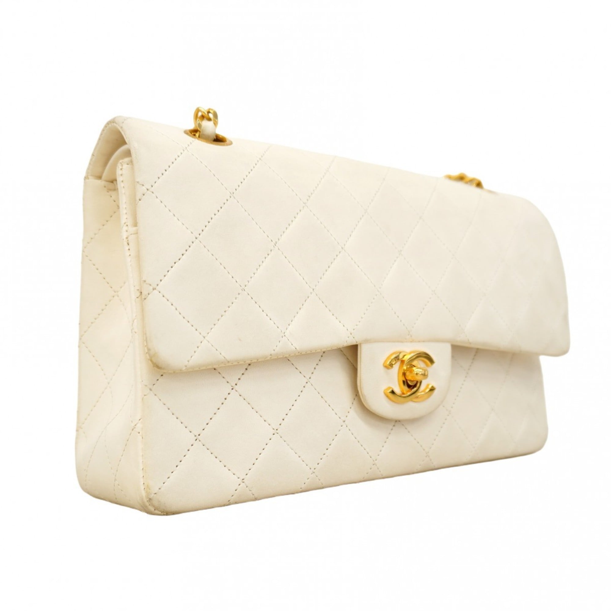 Vintage Classic Double Flap Bag Quilted Lambskin Medium