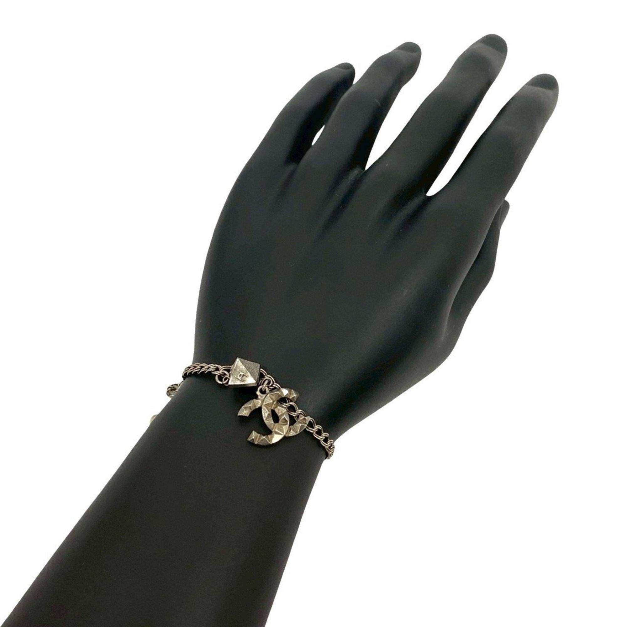 CC Logo Bracelet Silver-Tone Metal