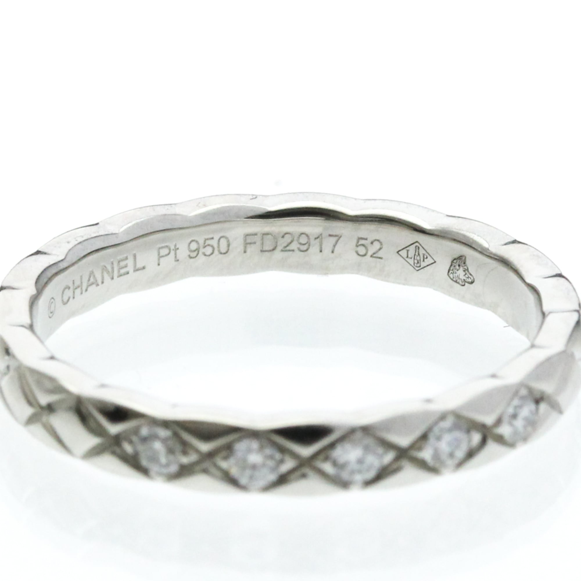 Coco Crush Ring Platinum Mini with Diamond