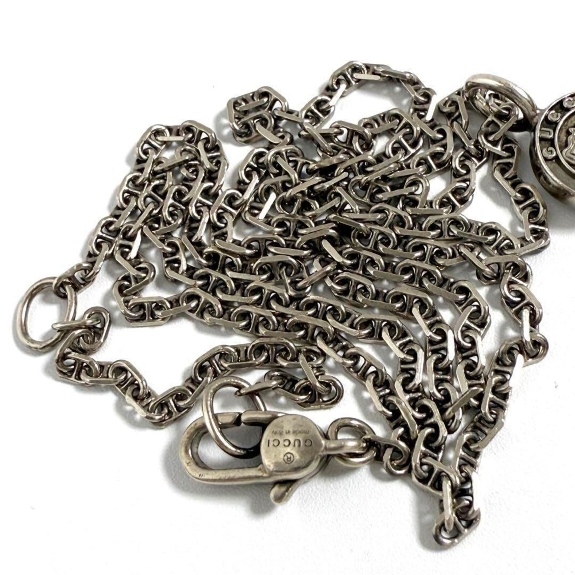 Crest Key Pendant Necklace Sterling Silver