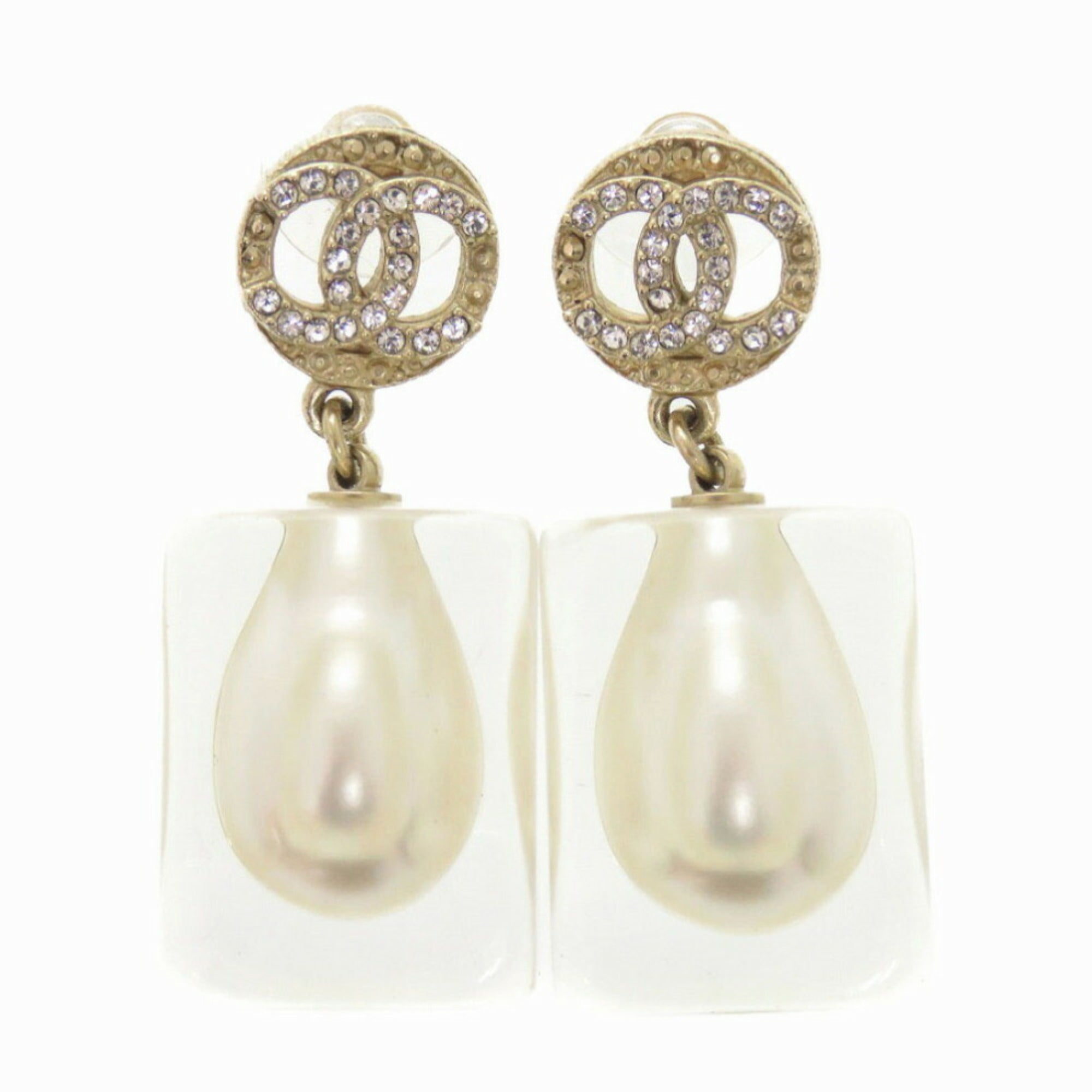 CC Logo Earrings Gold-Tone Metal