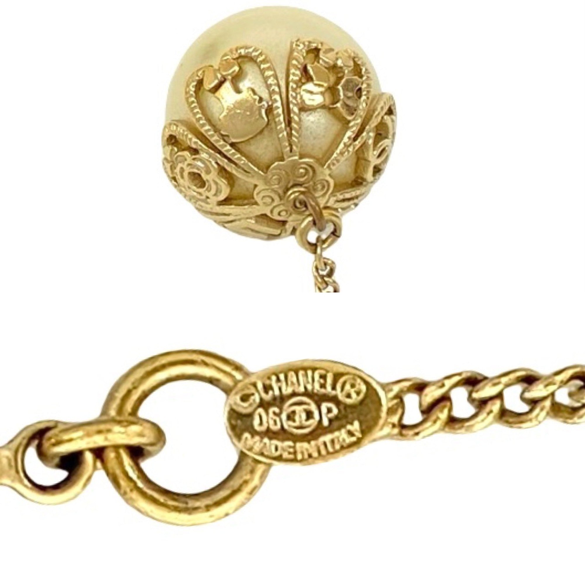 CC Logo Pendant Necklace Metal