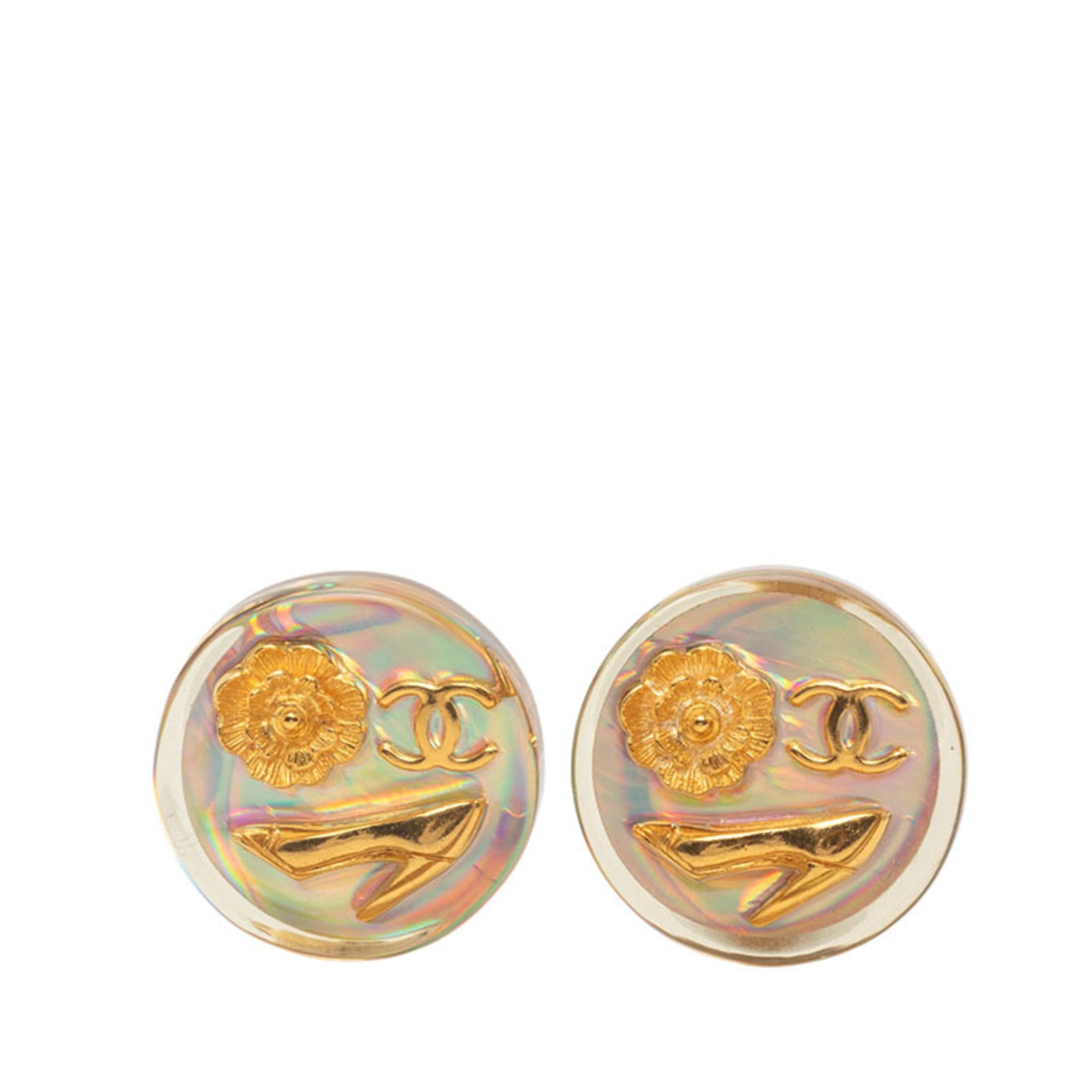 CC Logo Clip-On Earrings Metal