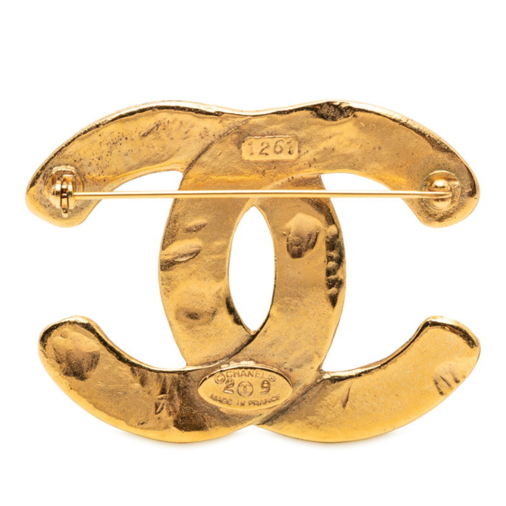 CC Logo Brooch Metal