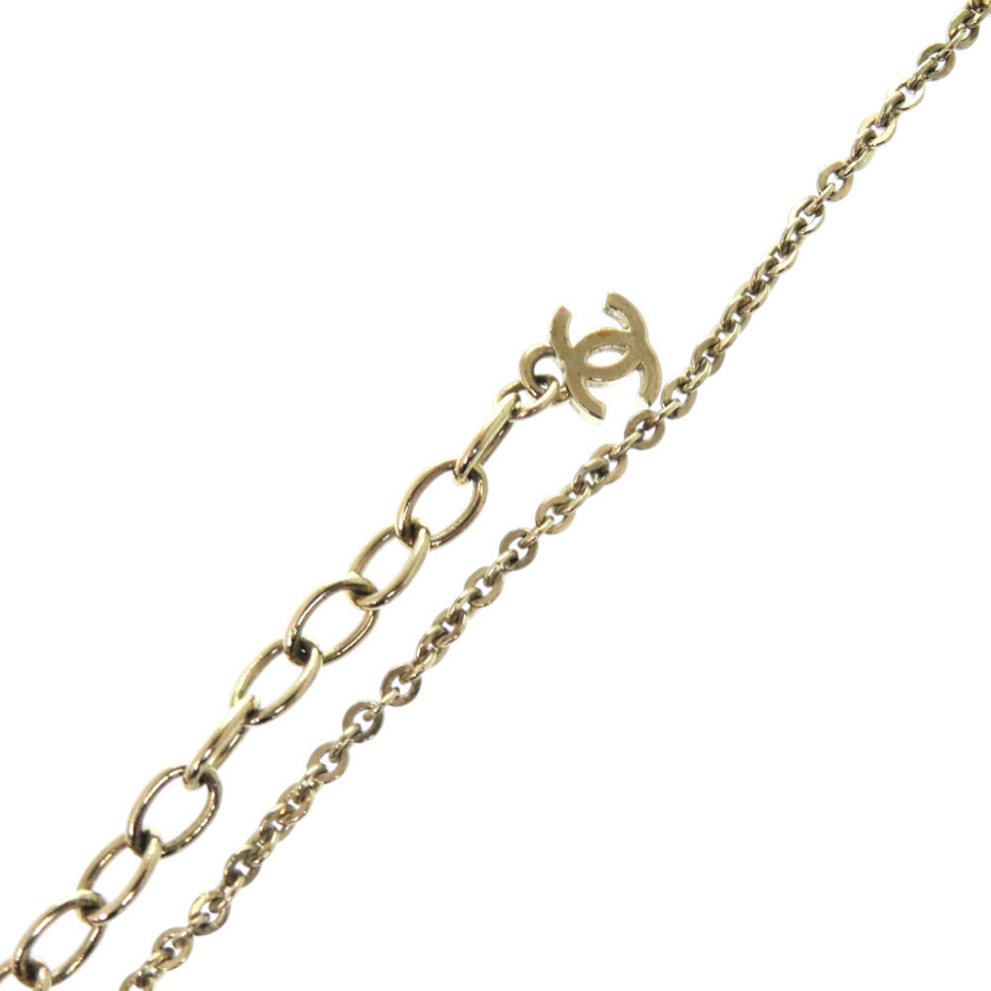 CC Logo Ball Pendant Necklace Gold-Tone Metal