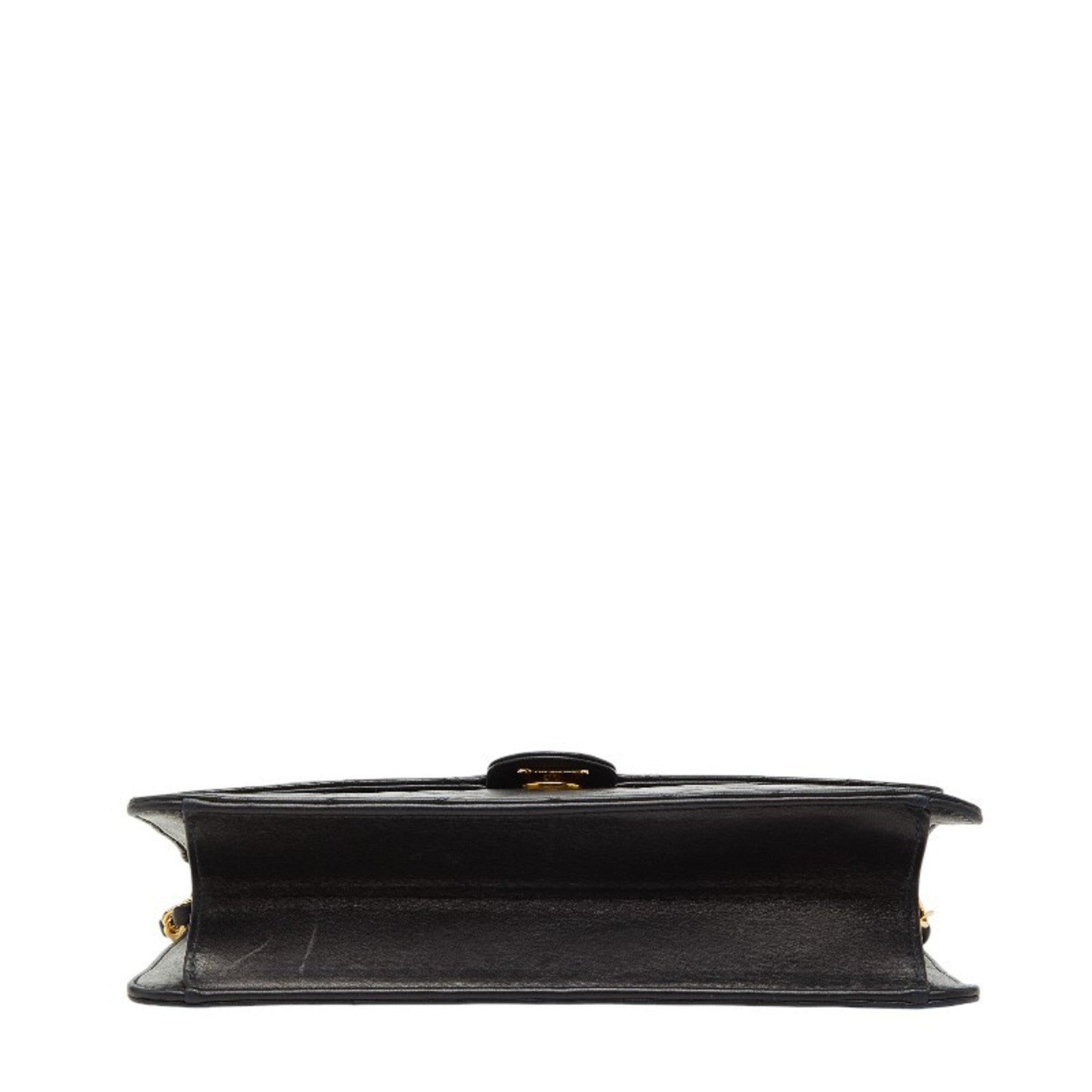 Vintage Clutch with Chain Quilted Leather Medium