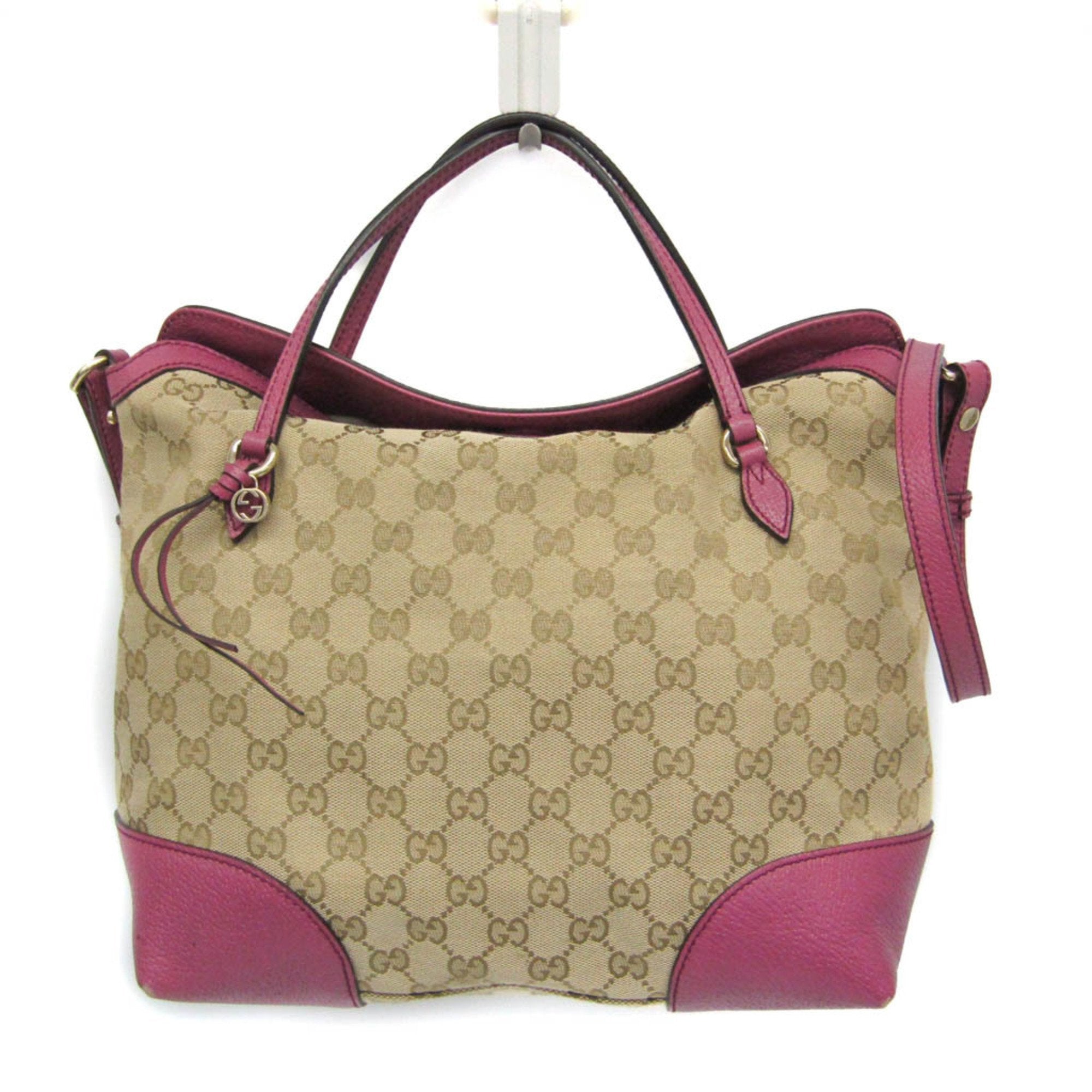 Bree Convertible Top Handle Bag GG Canvas with Leather Medium