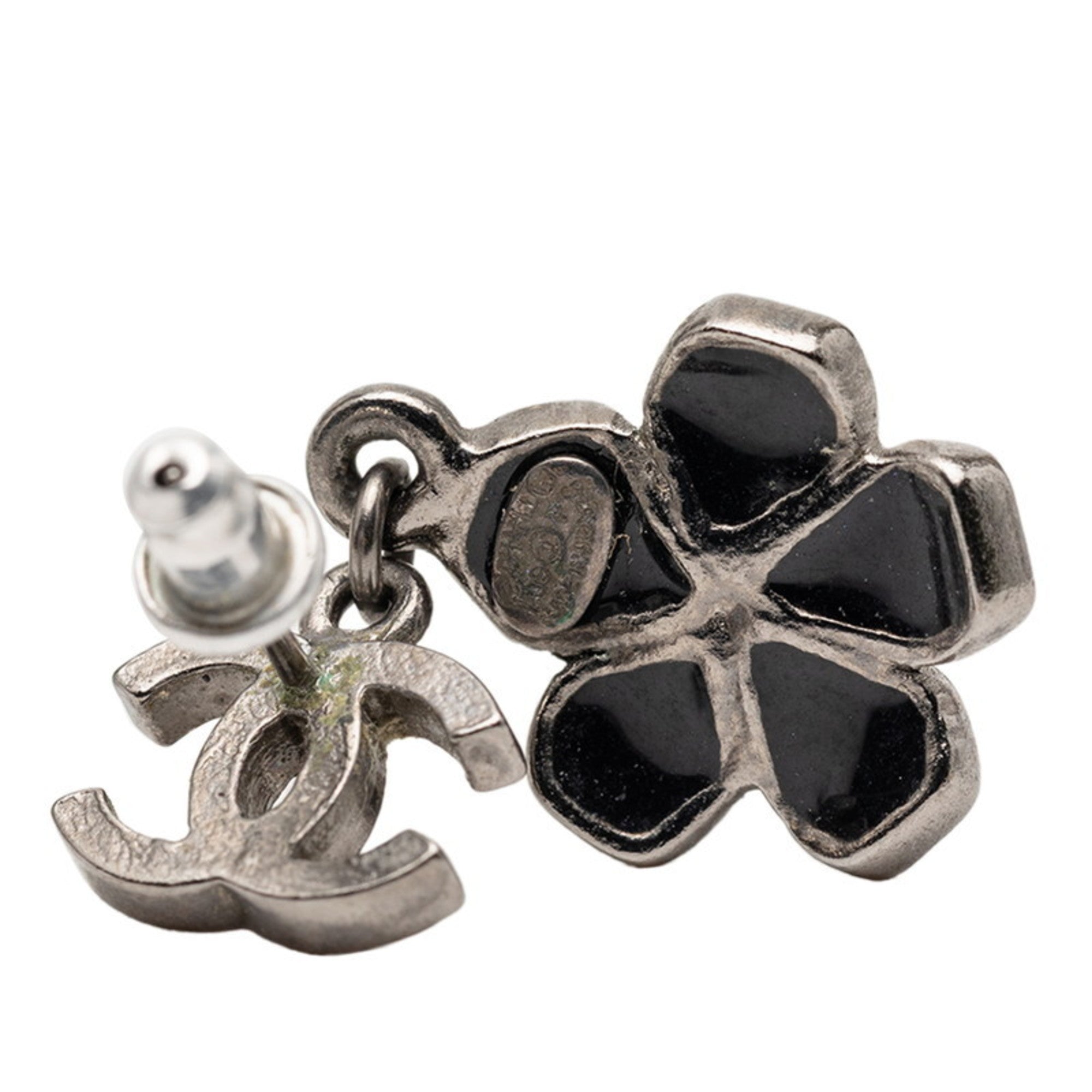 CC Logo Earrings Silver-Tone Metal Silver-Tone Metal