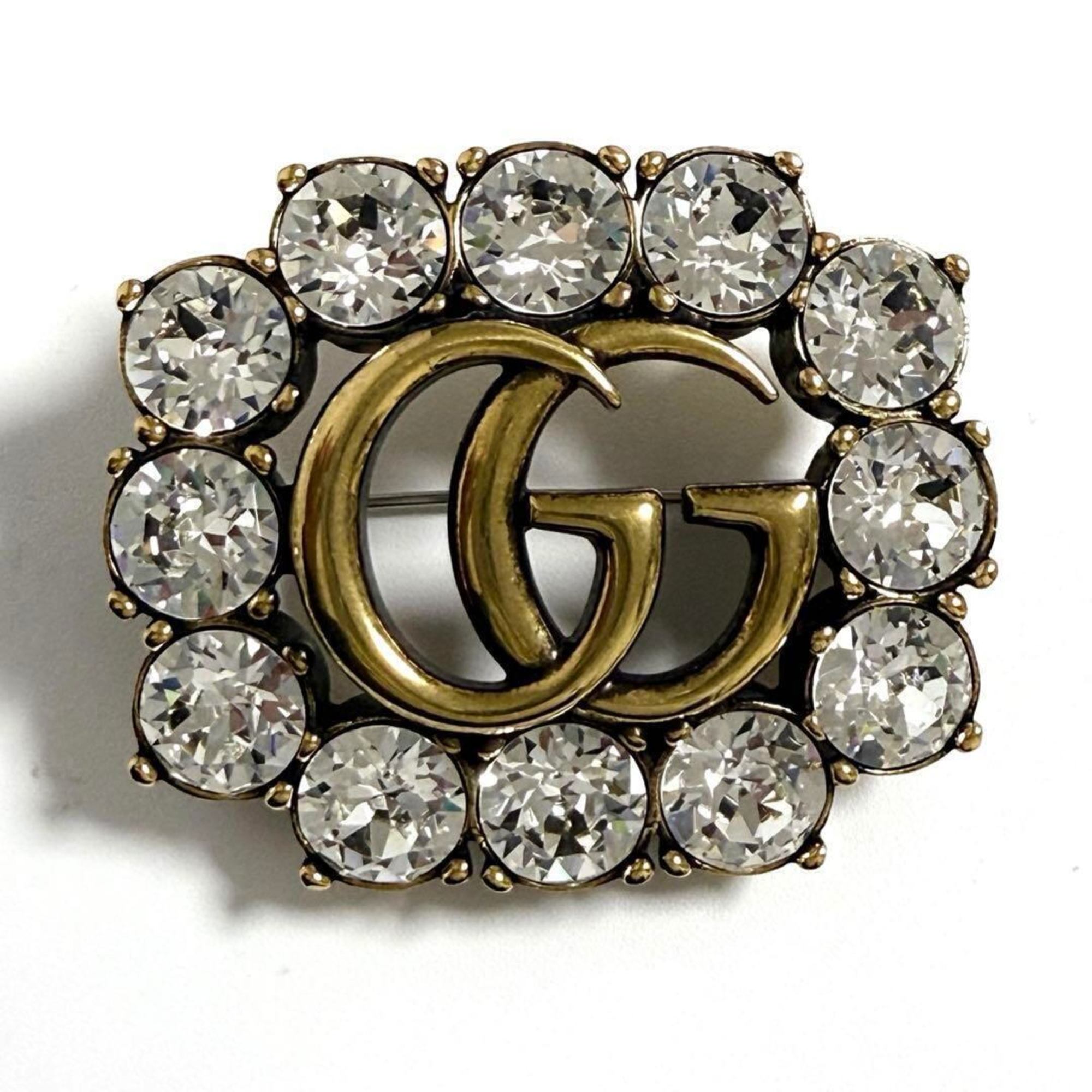Brooch Metal and Rhinestone