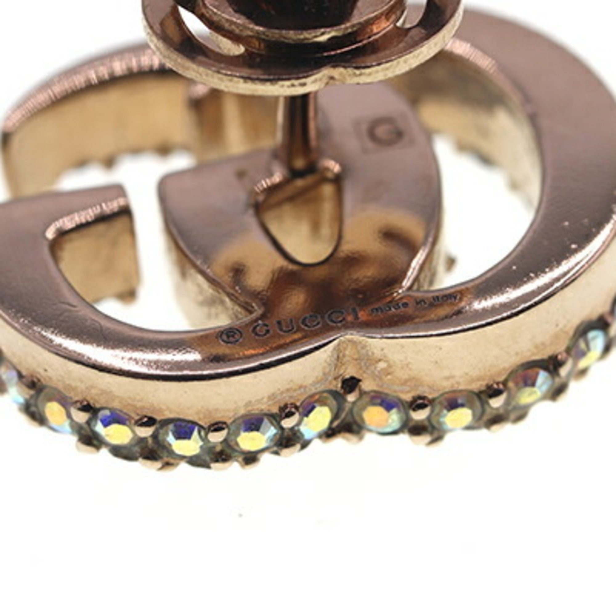 Earrings Crystal Gold-Tone Metal