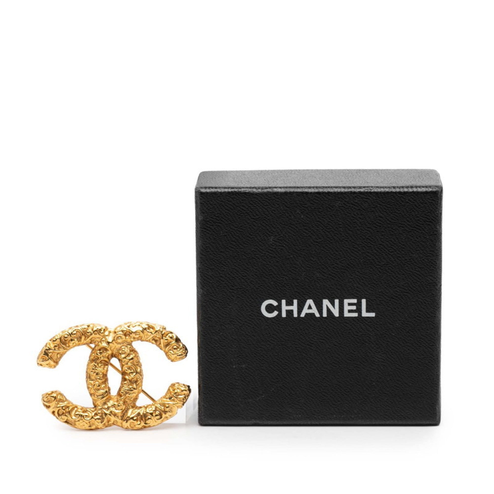 CC Logo Brooch Metal