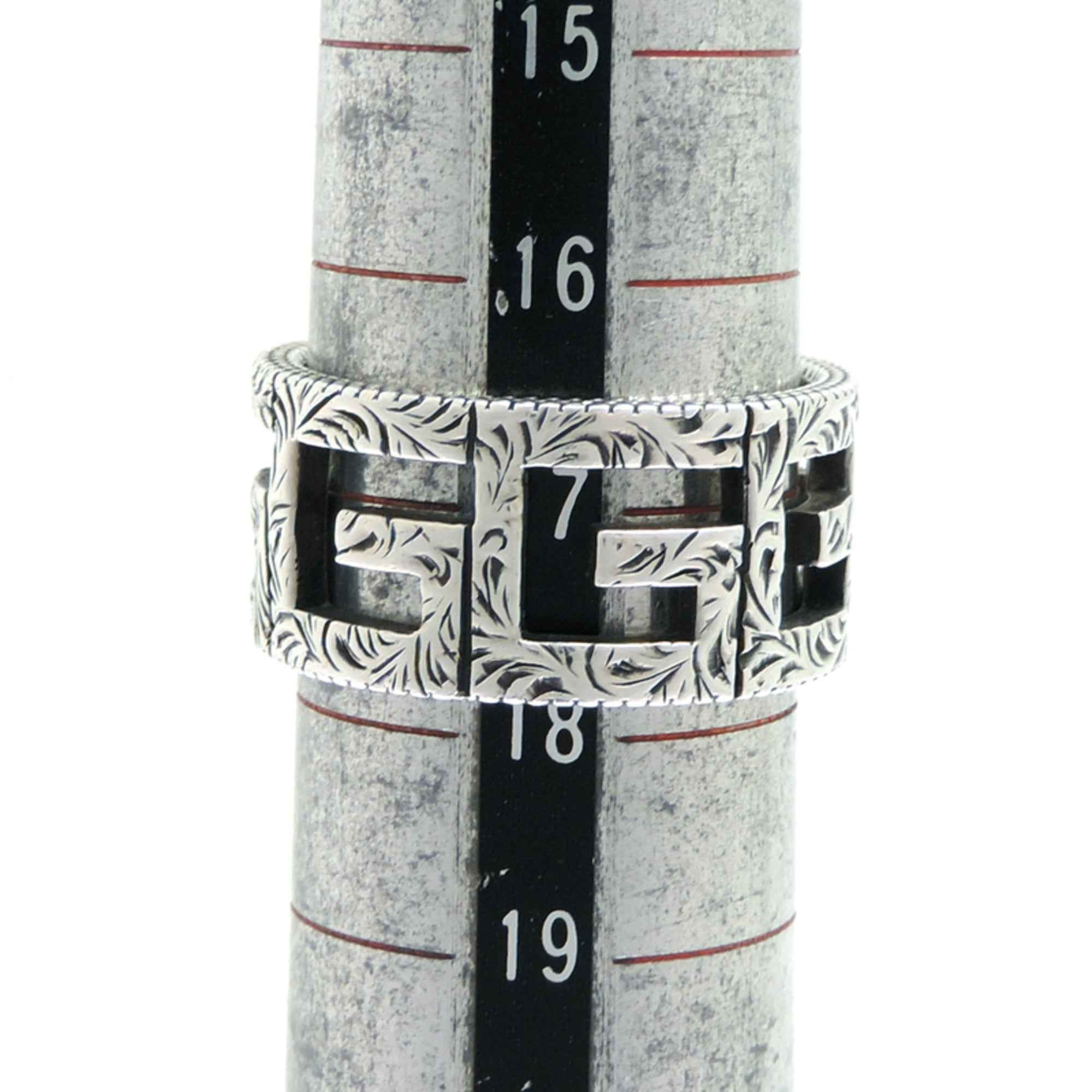 Square G Arabesque Ring Sterling Silver